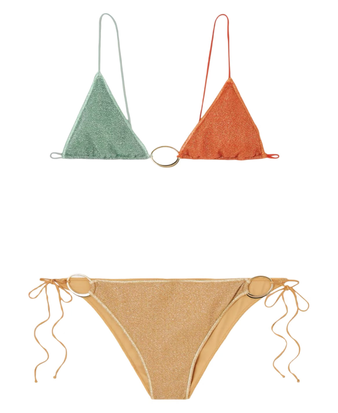 Lumière Colorè Embellished Metallic Bikini
