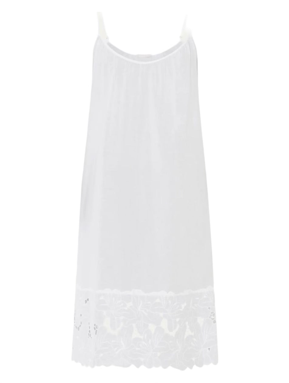 Clara Floral-Embroidered Cotton Chemise