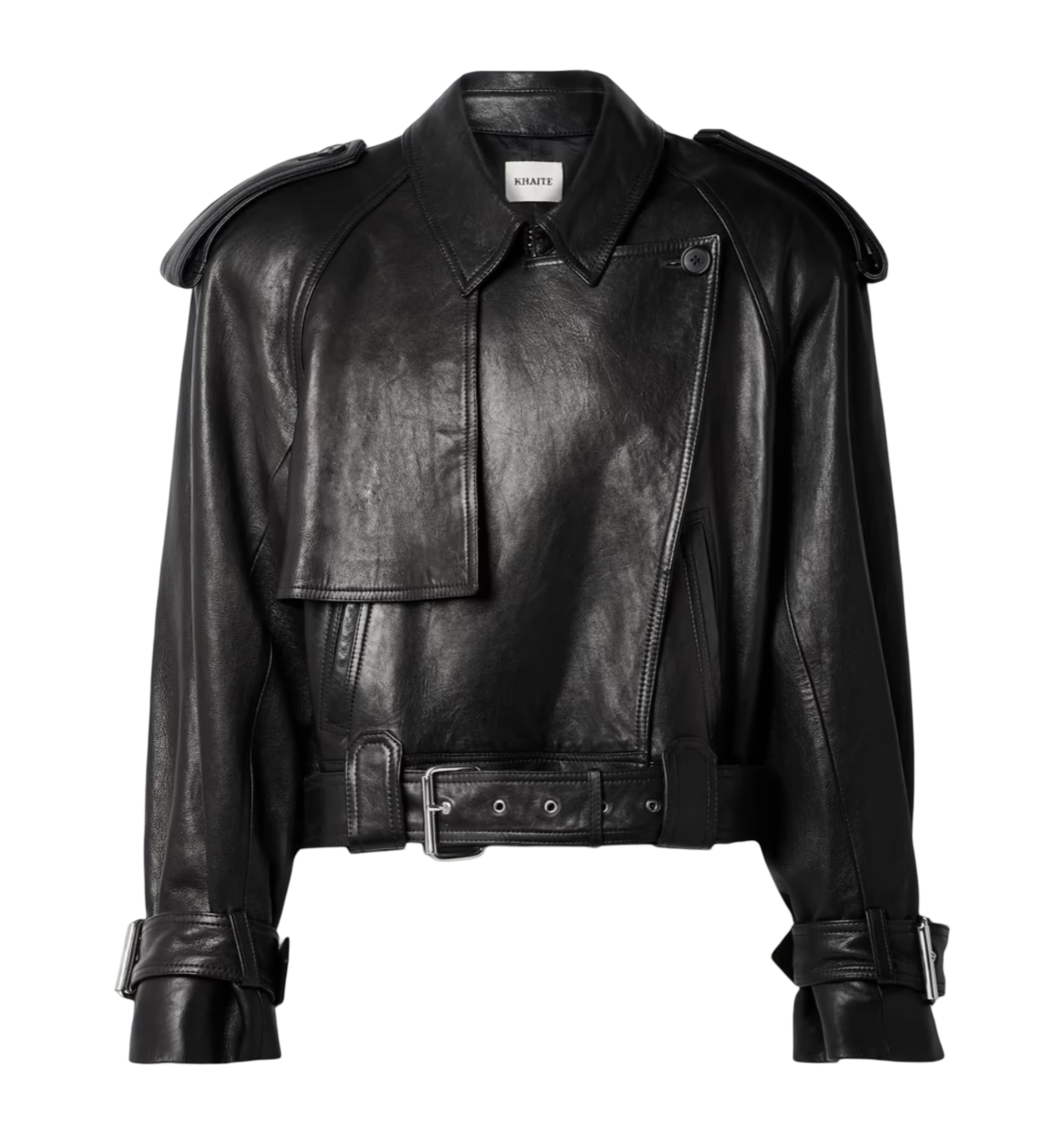 Hammond Belted Leather Biker Jacket