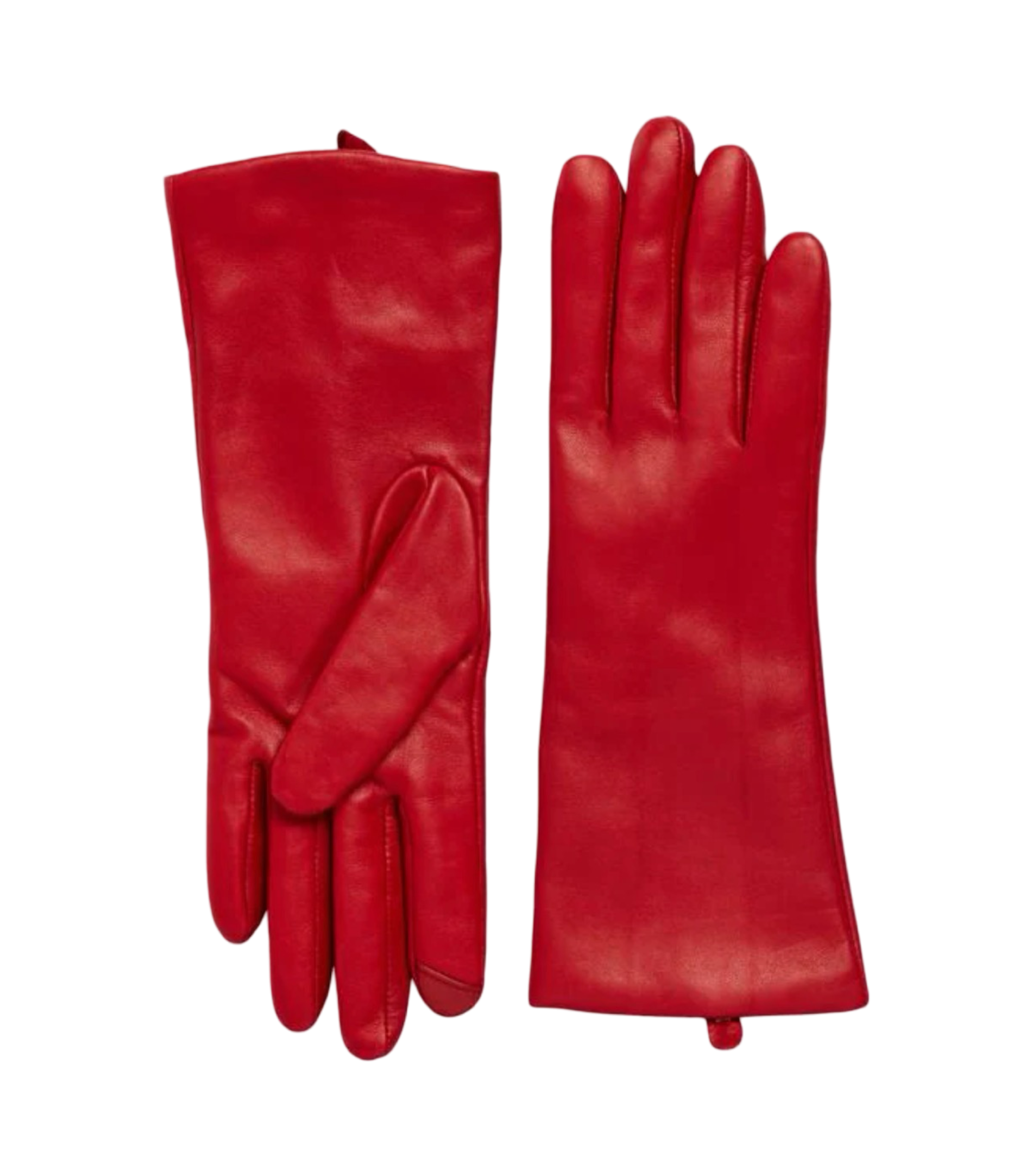Polished Leather Cashmere Lined Gloves