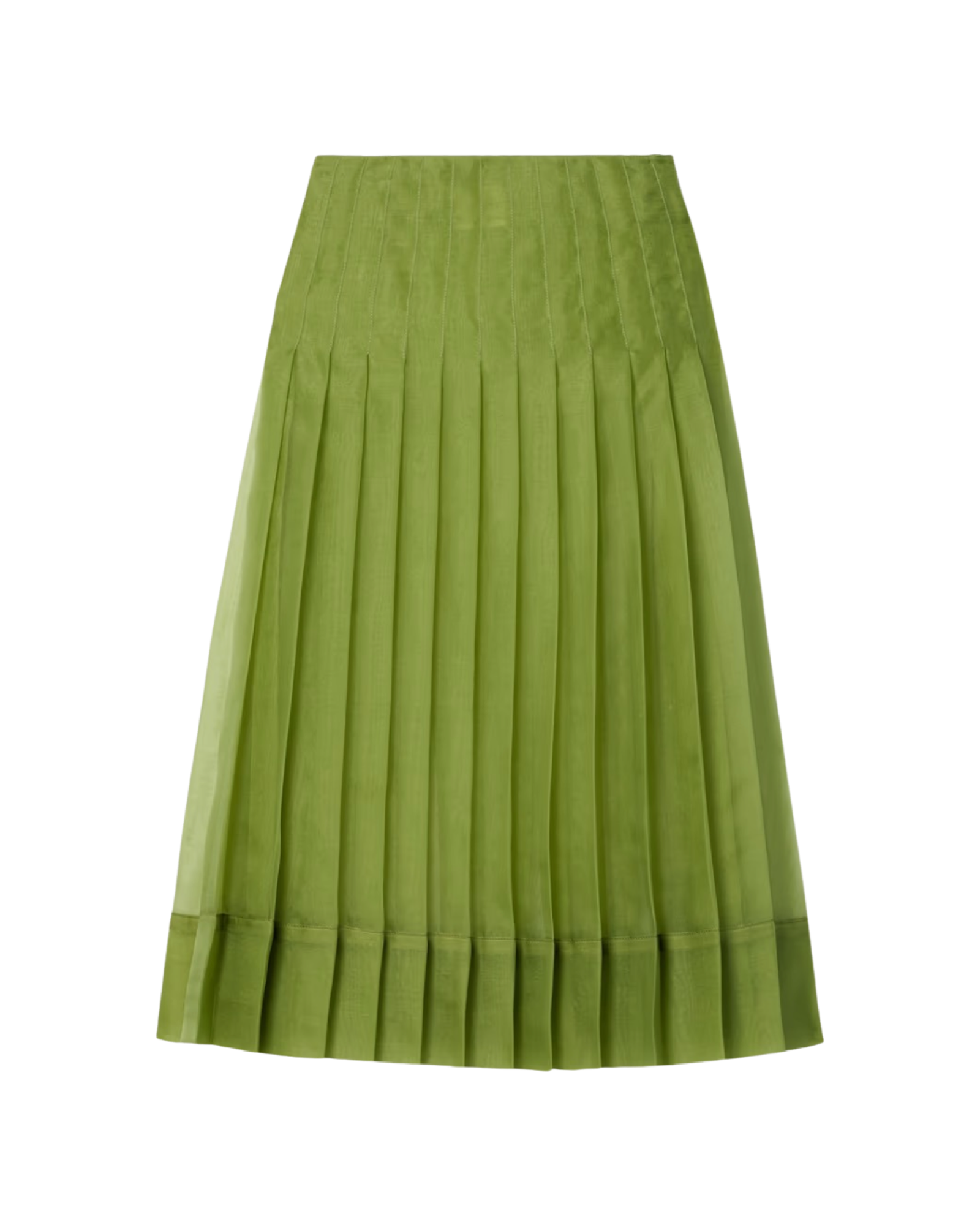 Tudi Pleated Organza Midi Skirt