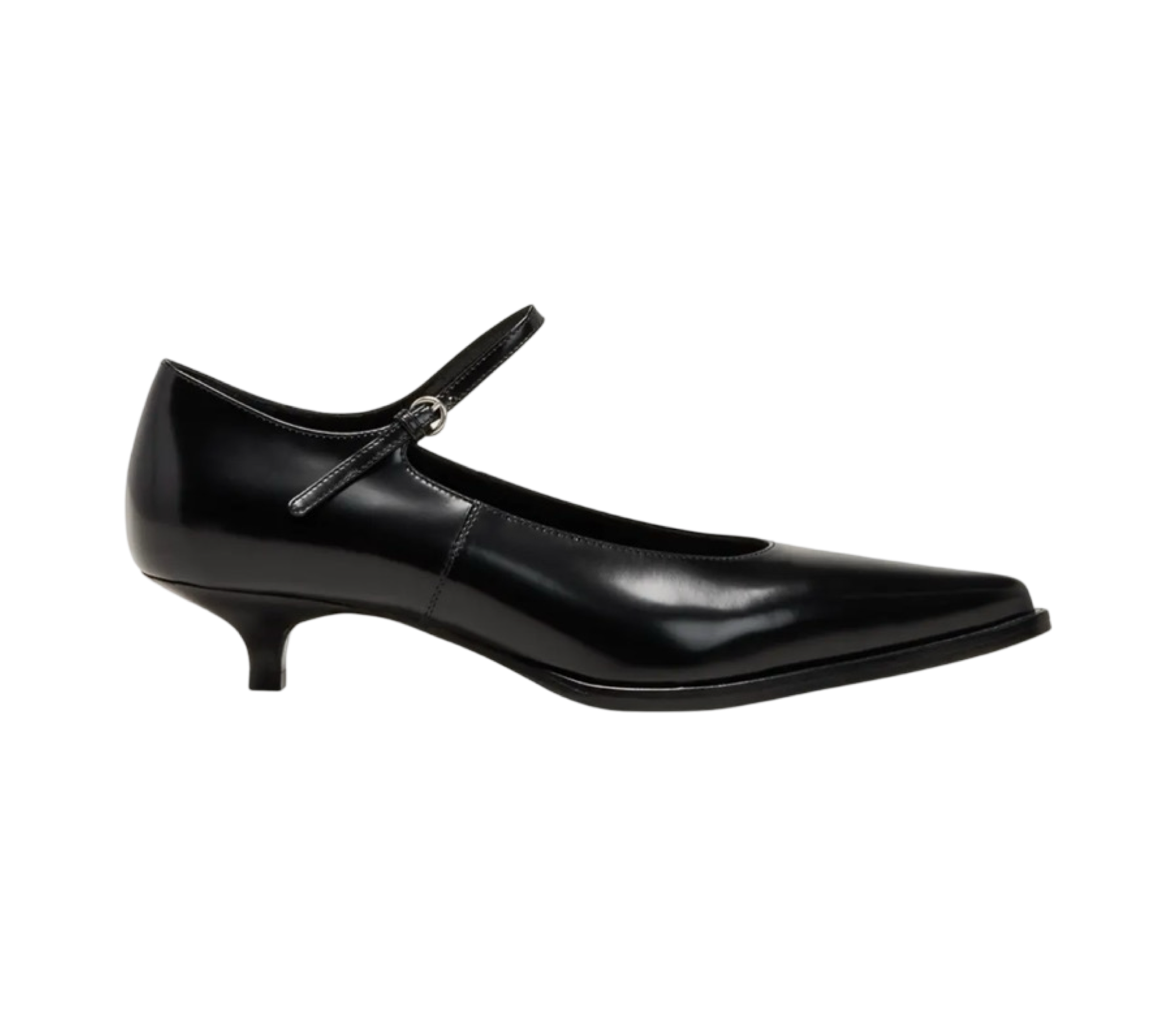 Decollete Leather Ankle-Strap Pumps