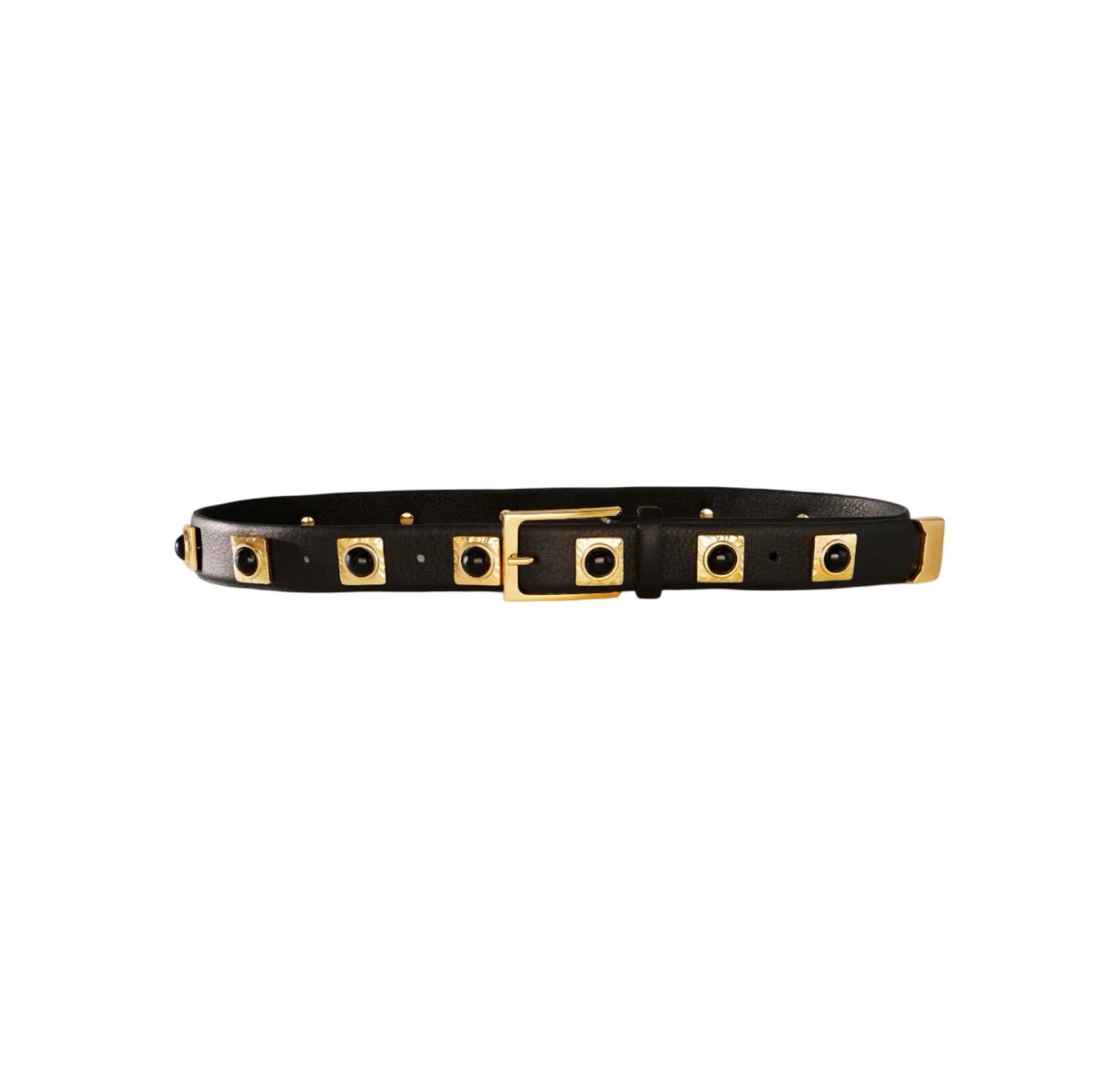 No. 2 Black & Gold Studded Belt