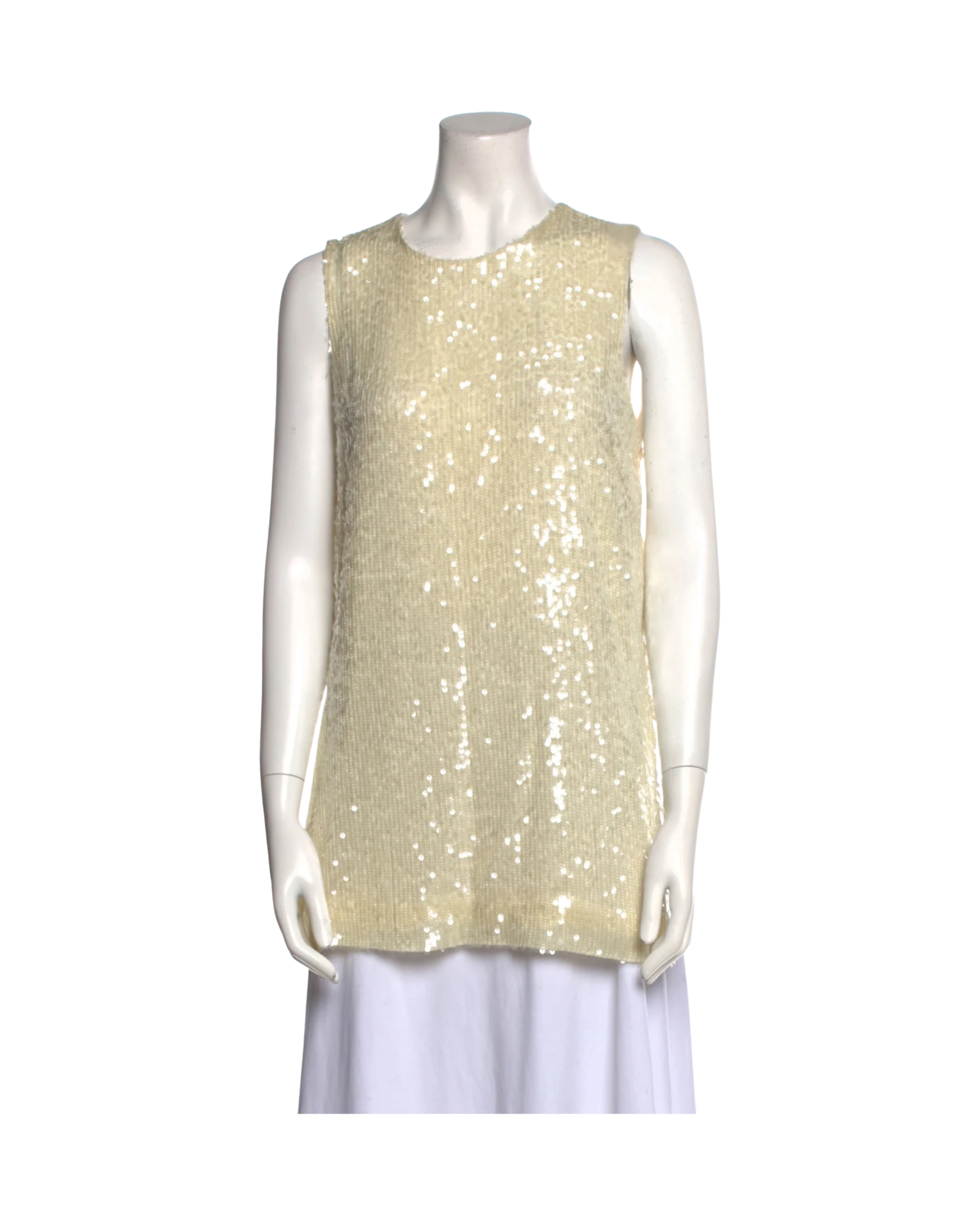 Crew Neck Sleeveless Tunic