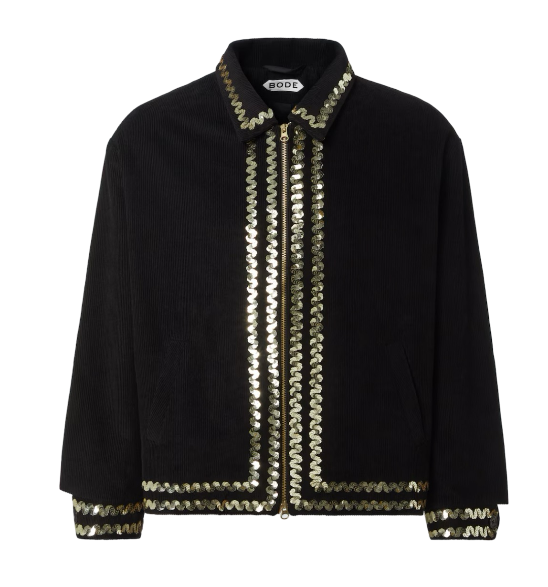 Sequined Cotton Corduroy Jacket