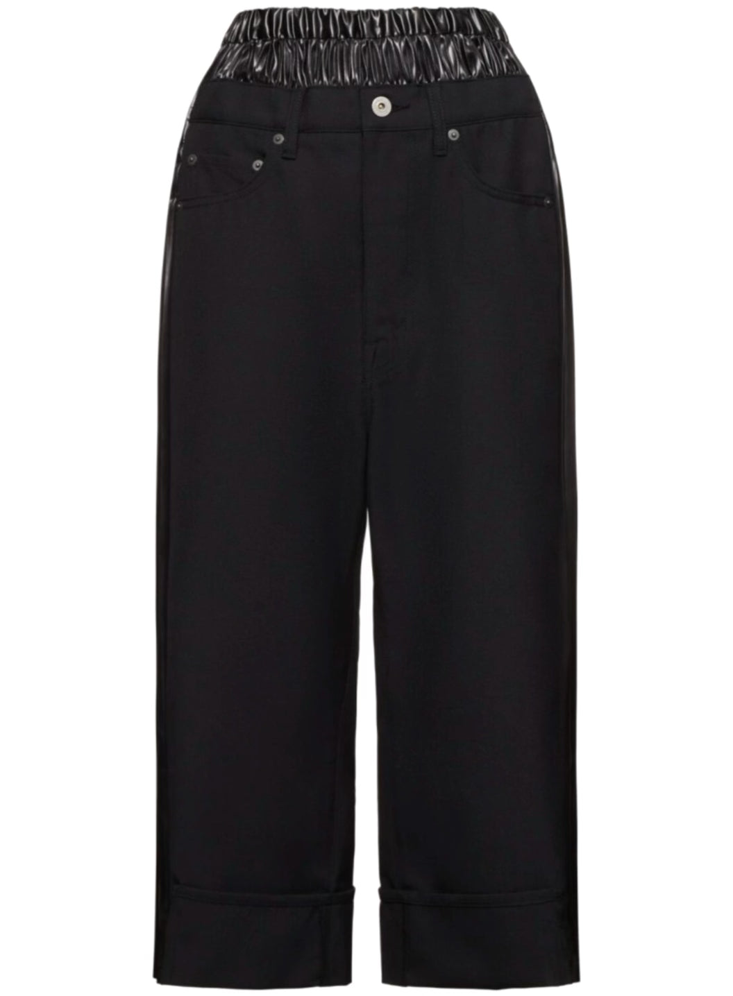 Wool Blend Serge & Satin Pants