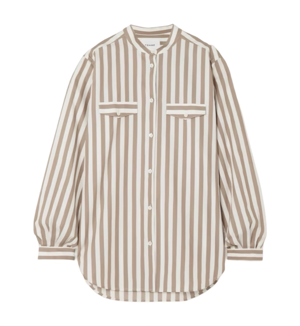 Femme Striped Cotton-poplin Shirt