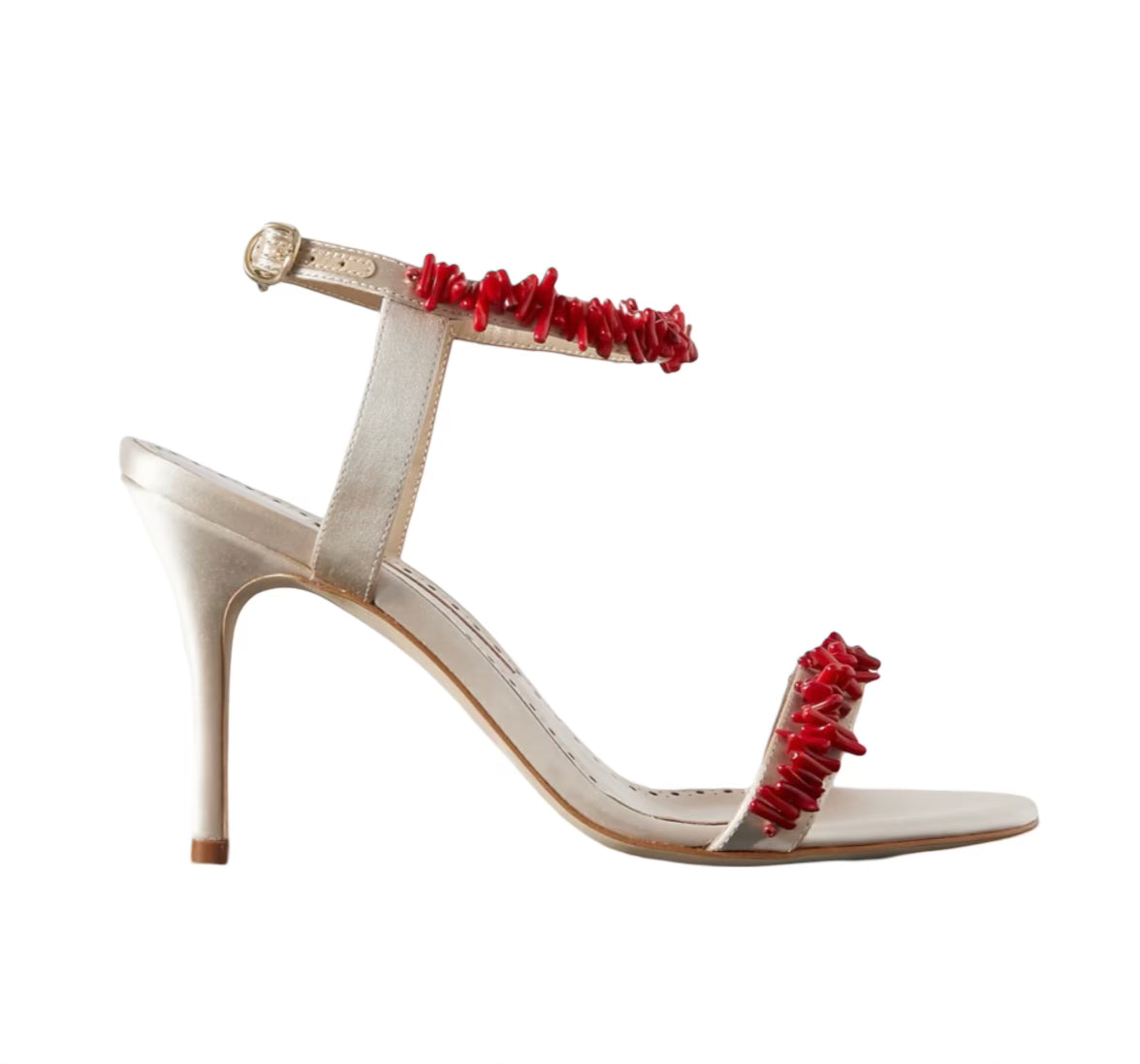 Cienzan 90 Bead-embellished Satin Sandals