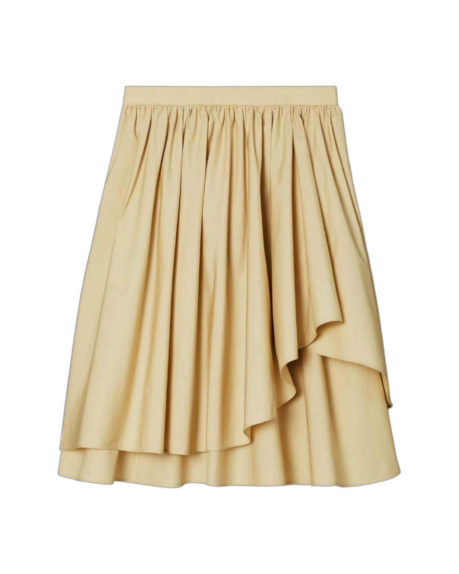Cotton Poplin Layered Skirt