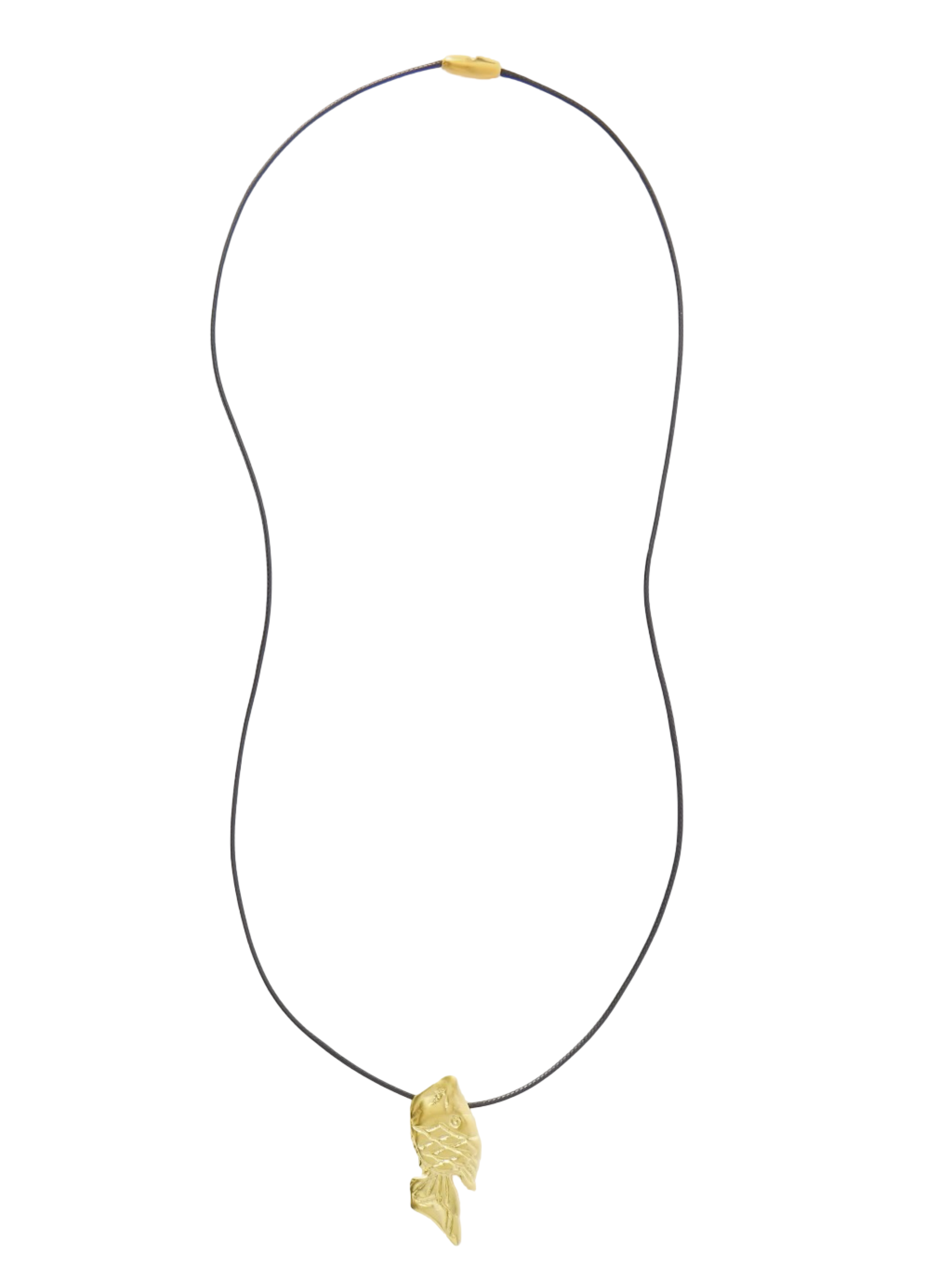 Pisces recycled gold-plated cord necklace