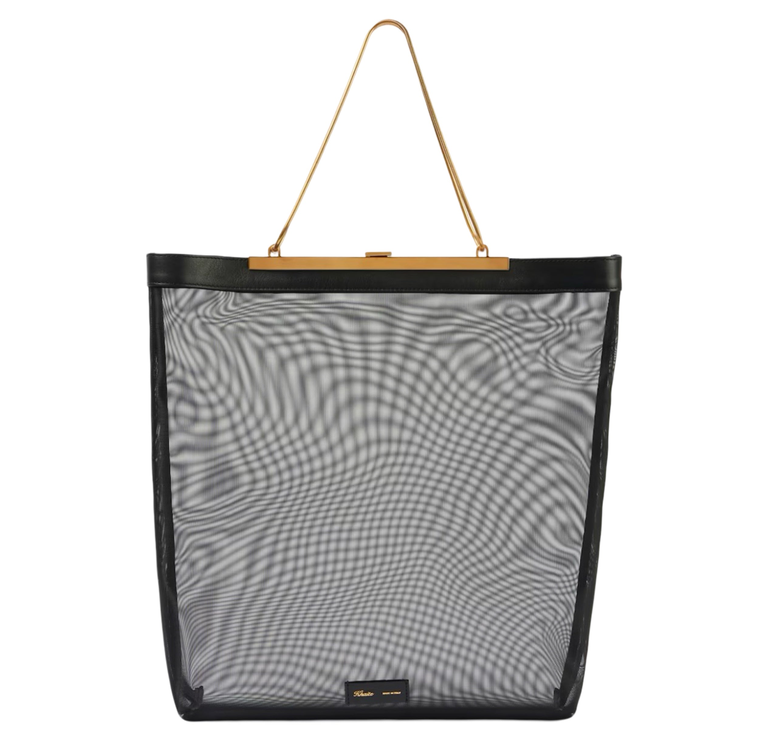 Augusta Leather-trimmed Mesh Shopper