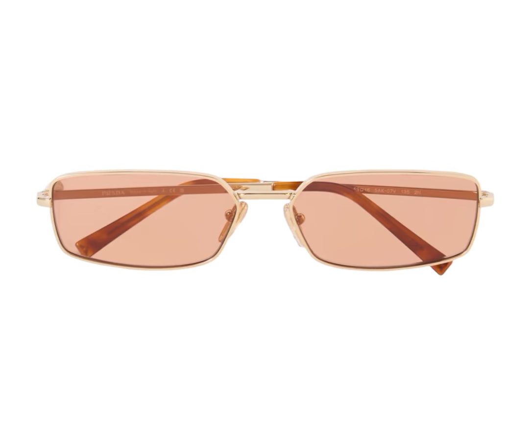 Square-frame Gold-tone Sunglasses