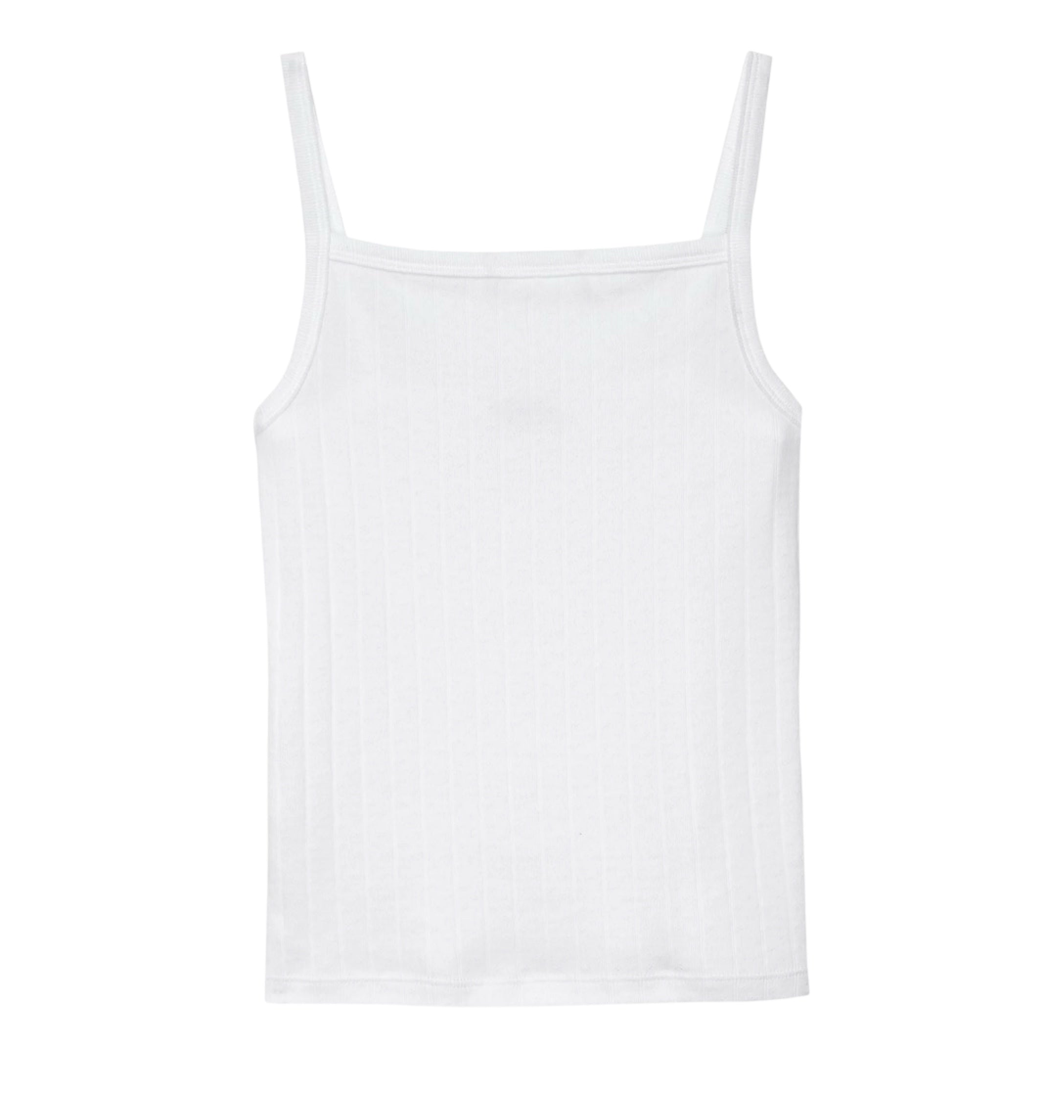 The Pointelle Square Neck Tank