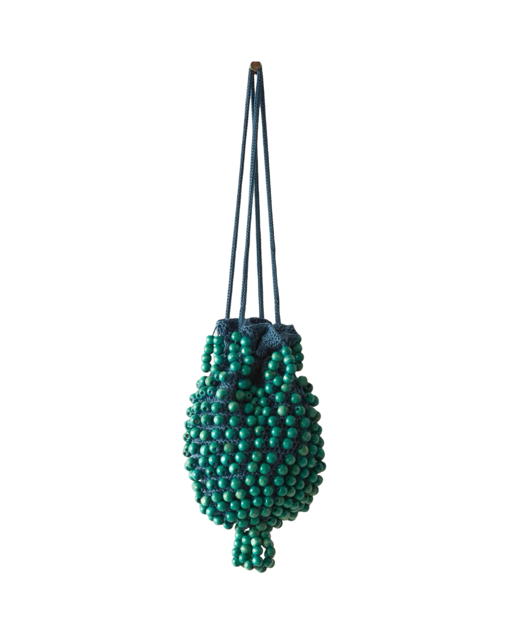 Beaded Crochet Bag - Blue