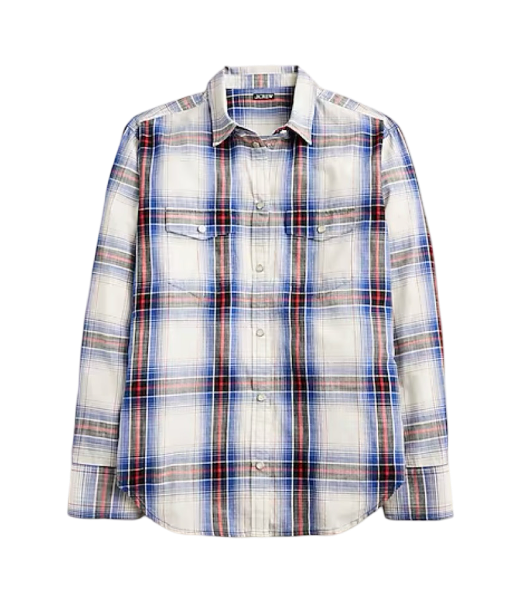 Western Shirt in Plaid Cotton Voile