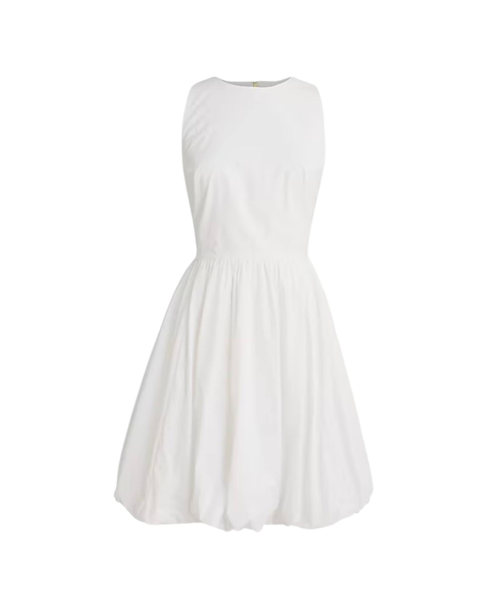 Bubble-skirt A-line Mini Dress In Cotton Poplin
