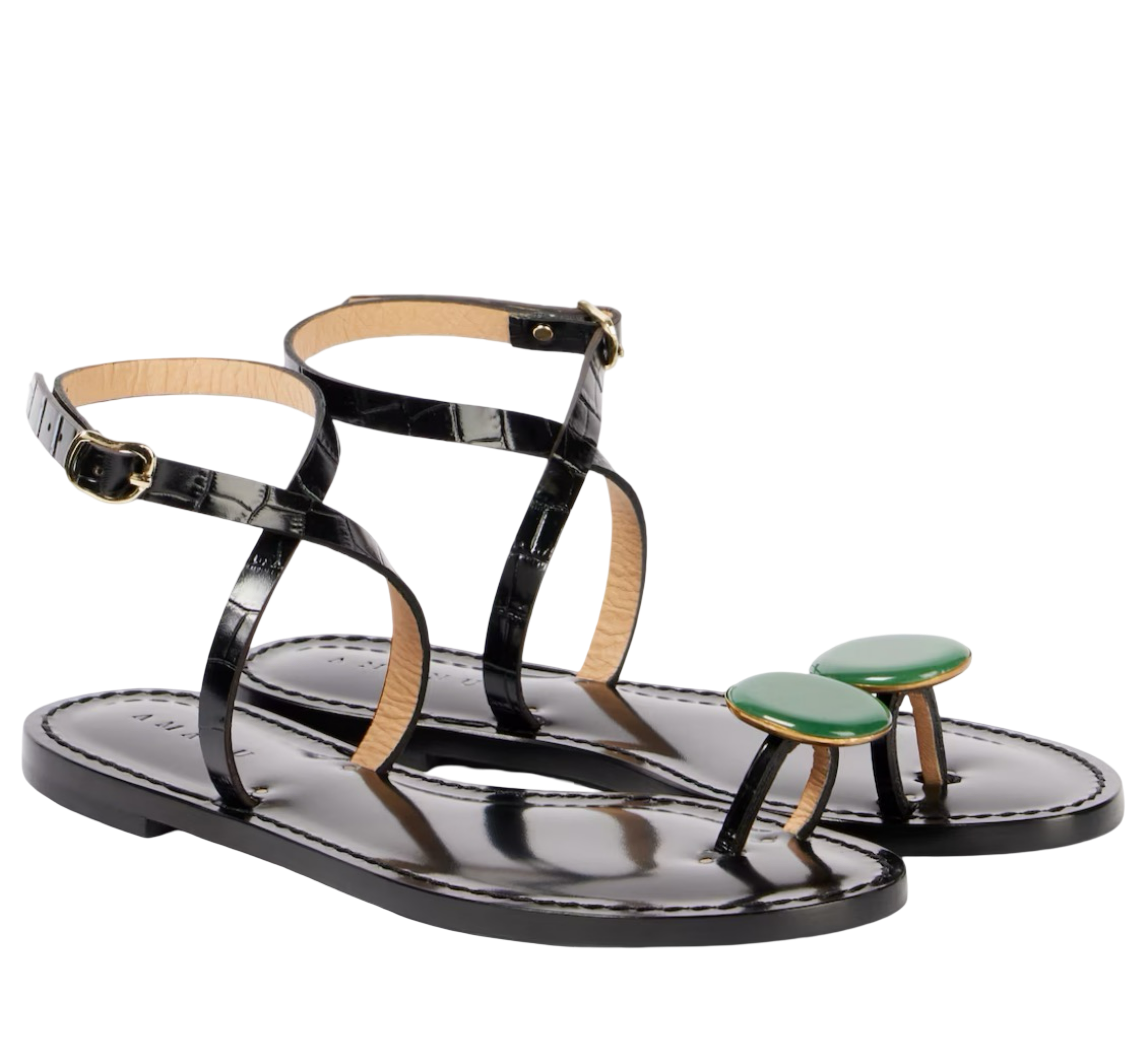 Kigali Embeliished Leather Sandals
