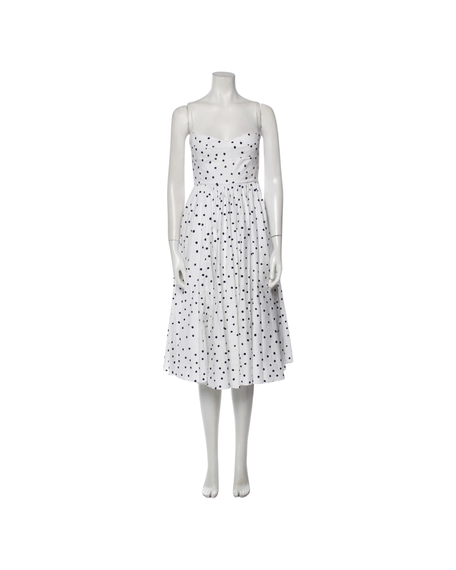 Polka Dot Print Midi Length Dress