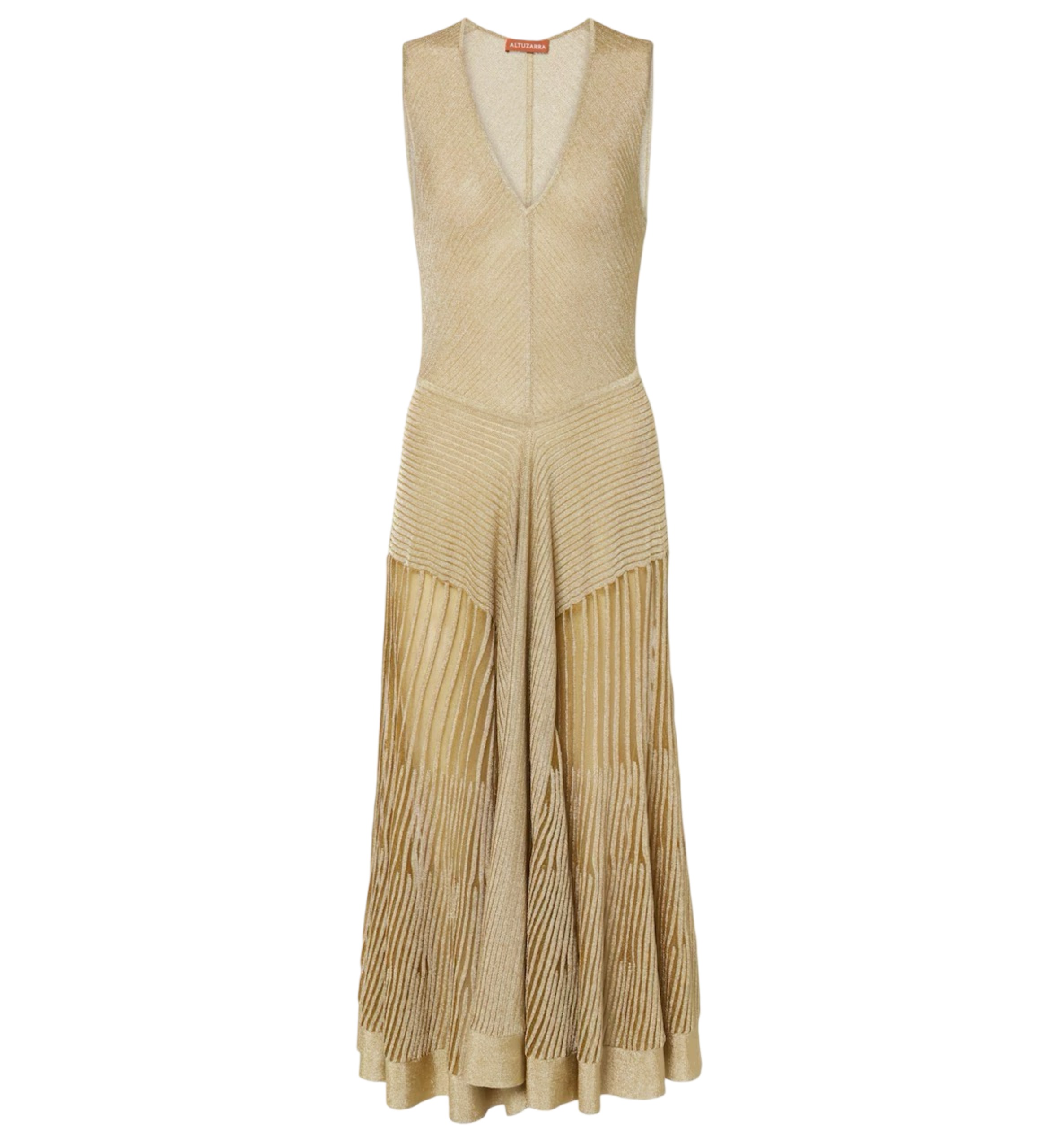 Anastasia Knitted Lamé Midi Dress