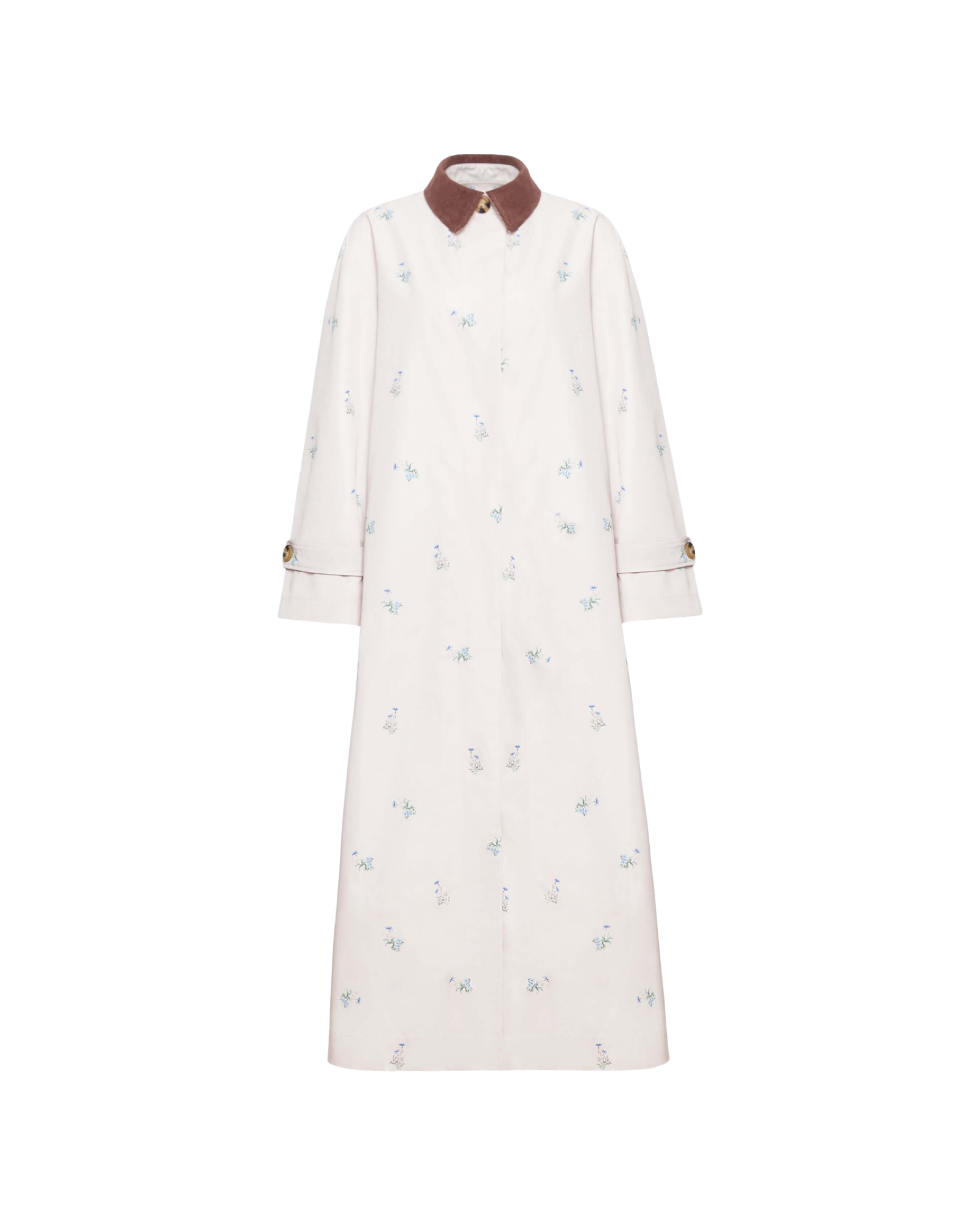 Yason Flower Trench Coat In Beige