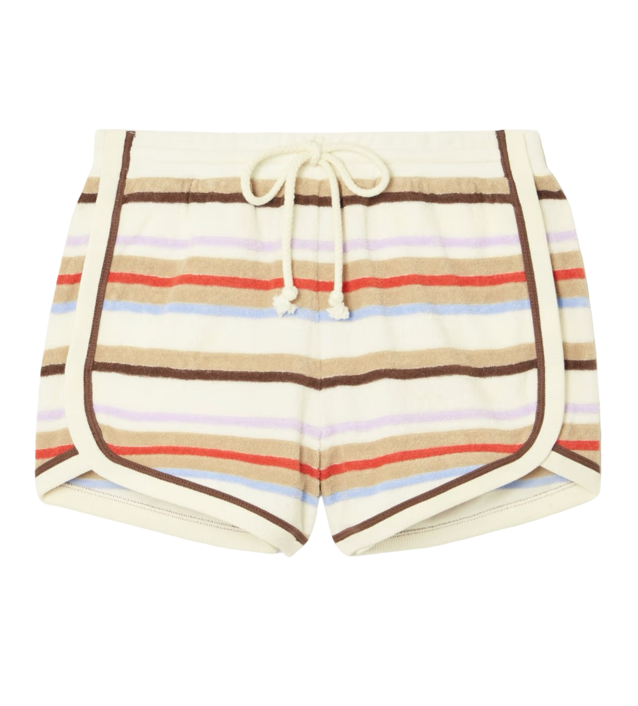 Mulberry striped cotton-blend terry shorts