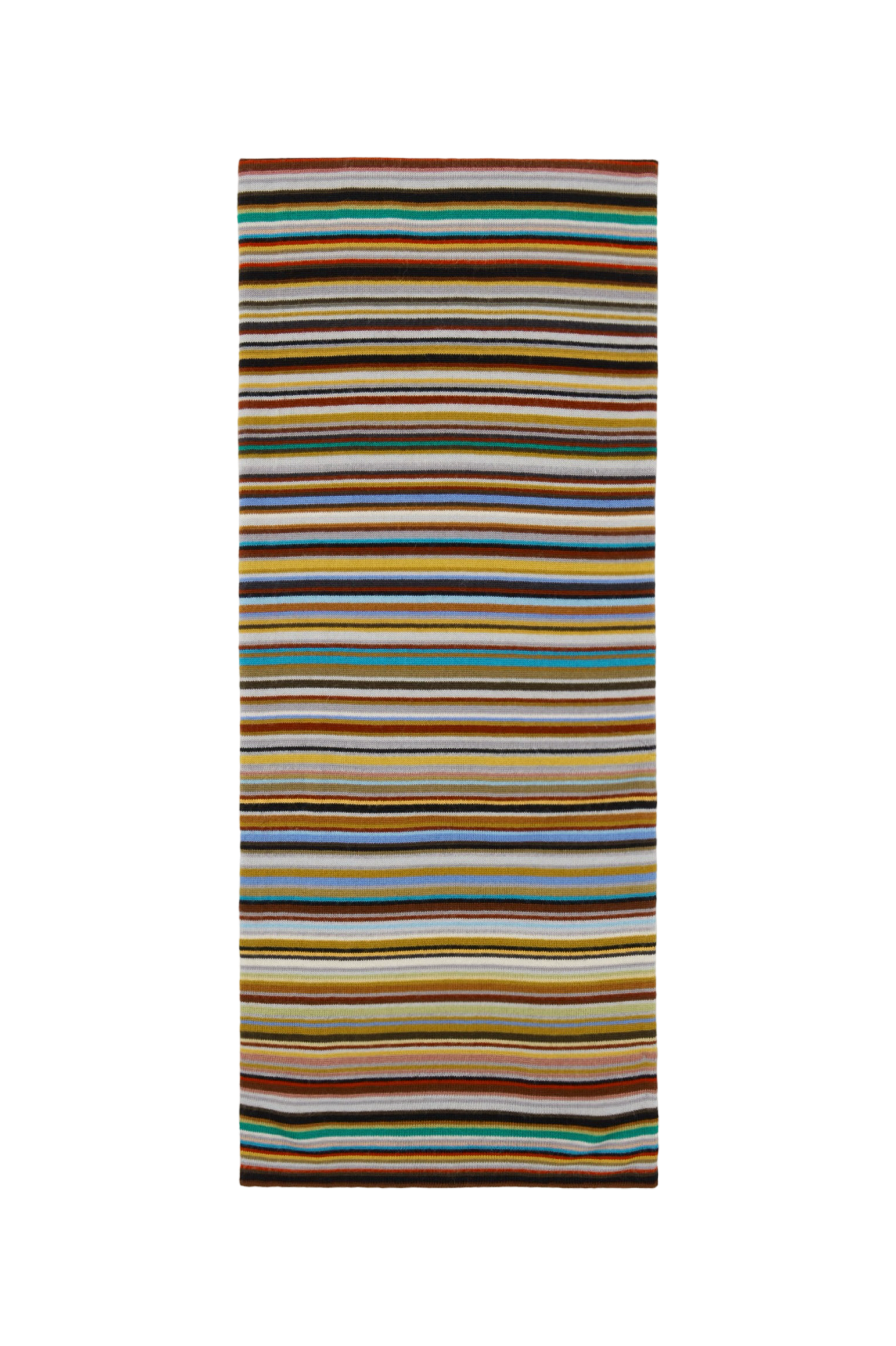 Multicolor Merino Wool Signature Stripe Scarf