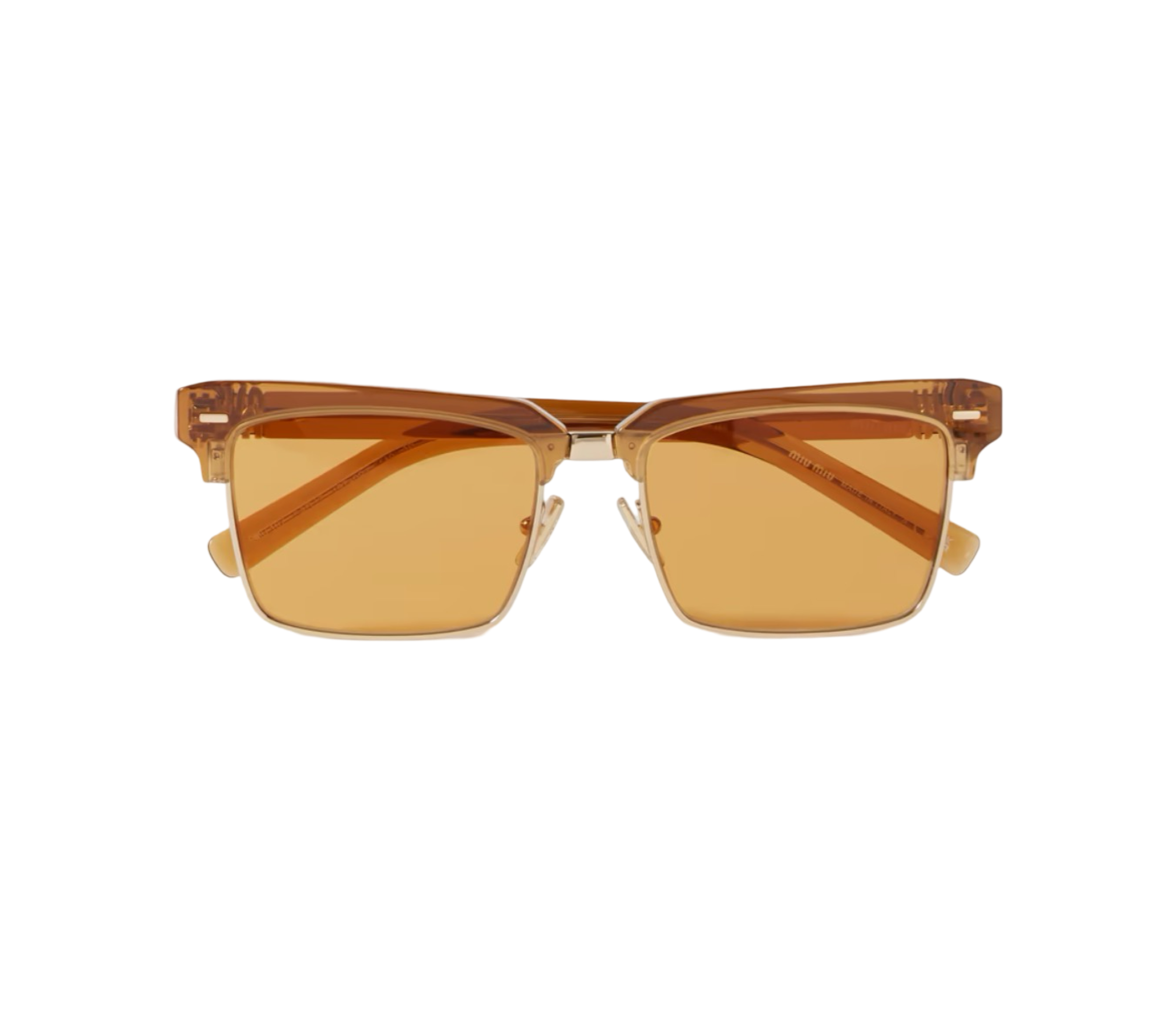 Square-frame Acetate and Gold-tone Sunglasses