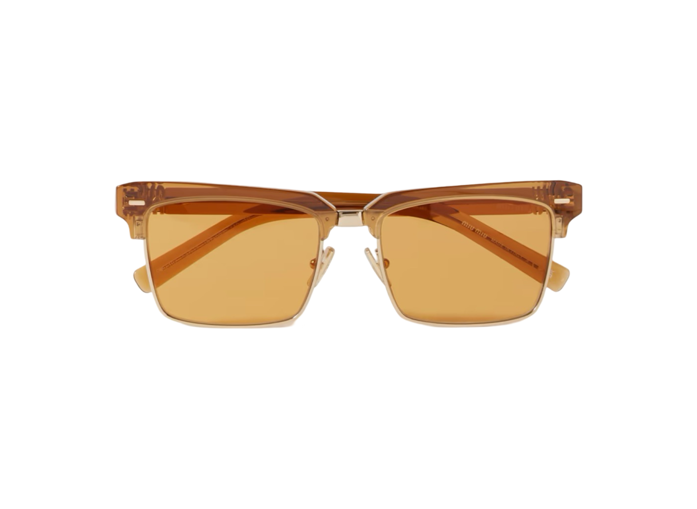 Square-Frame Acetate And Gold-Tone Sunglasses