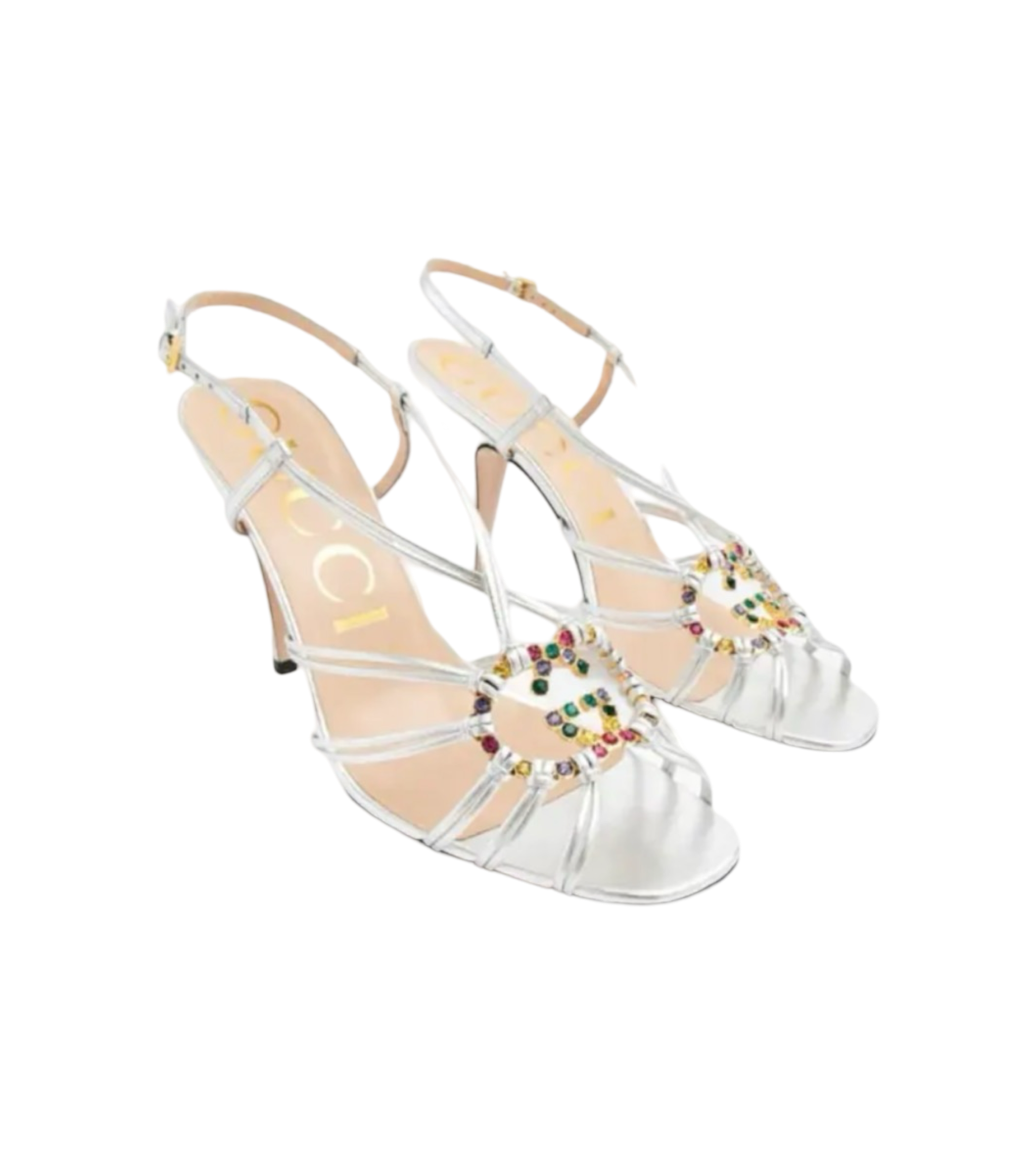 Double G Leather Strap Heels