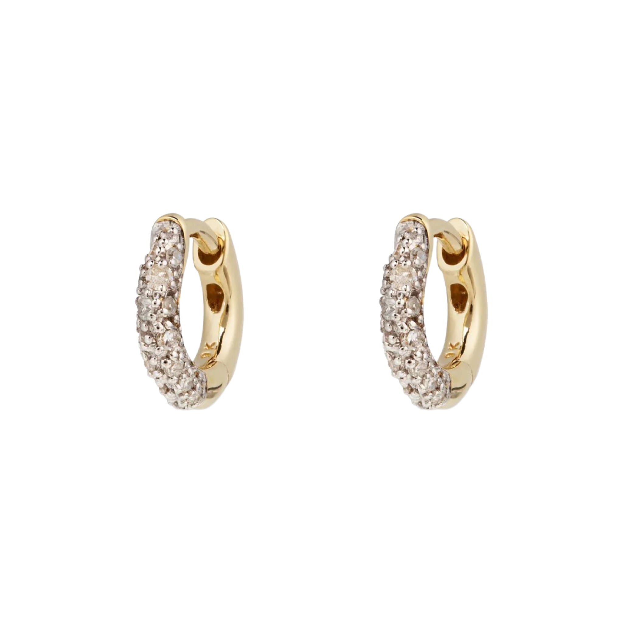 Small Diamond Huggy Hoops