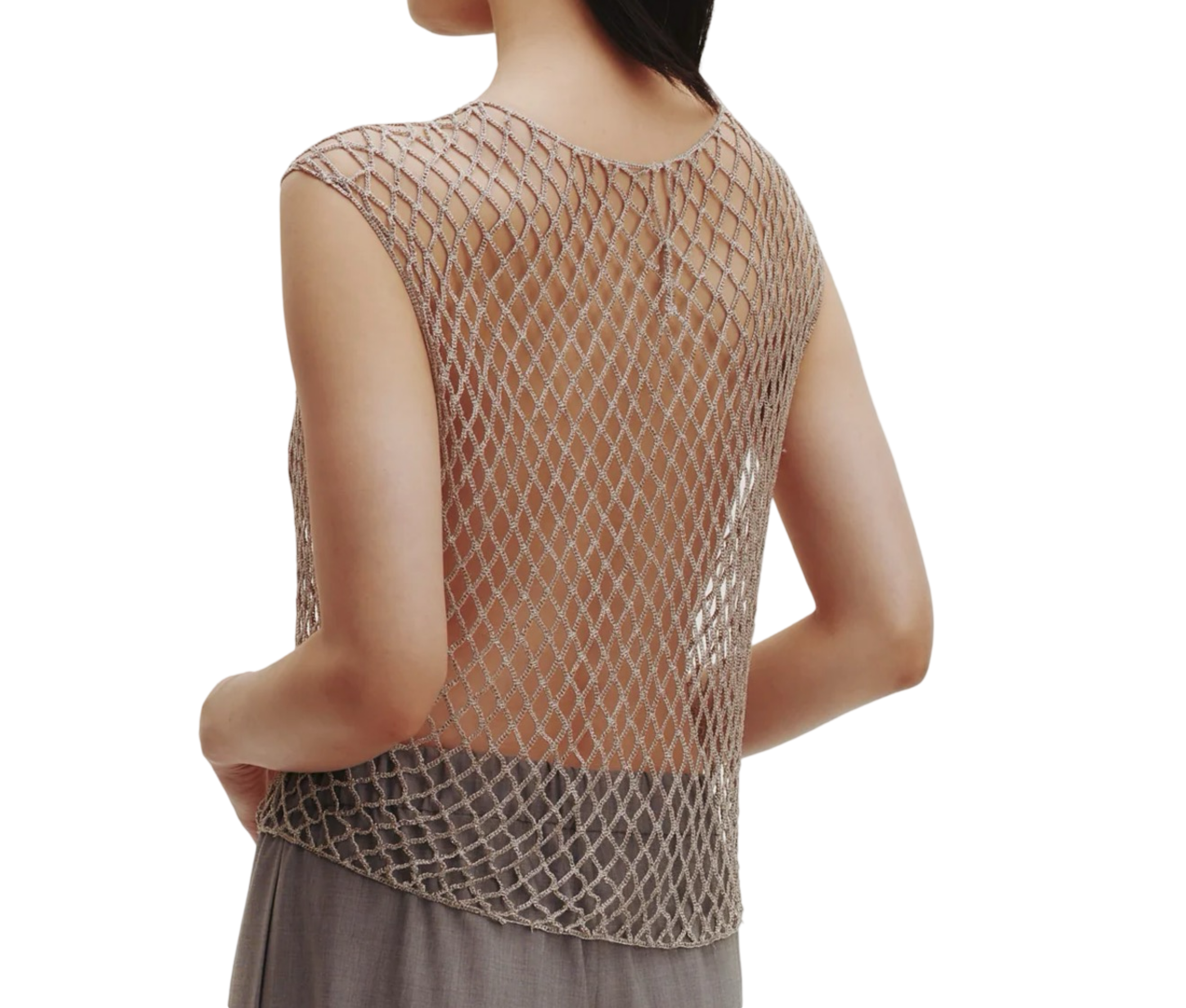 Chloe Top in Woven Mesh