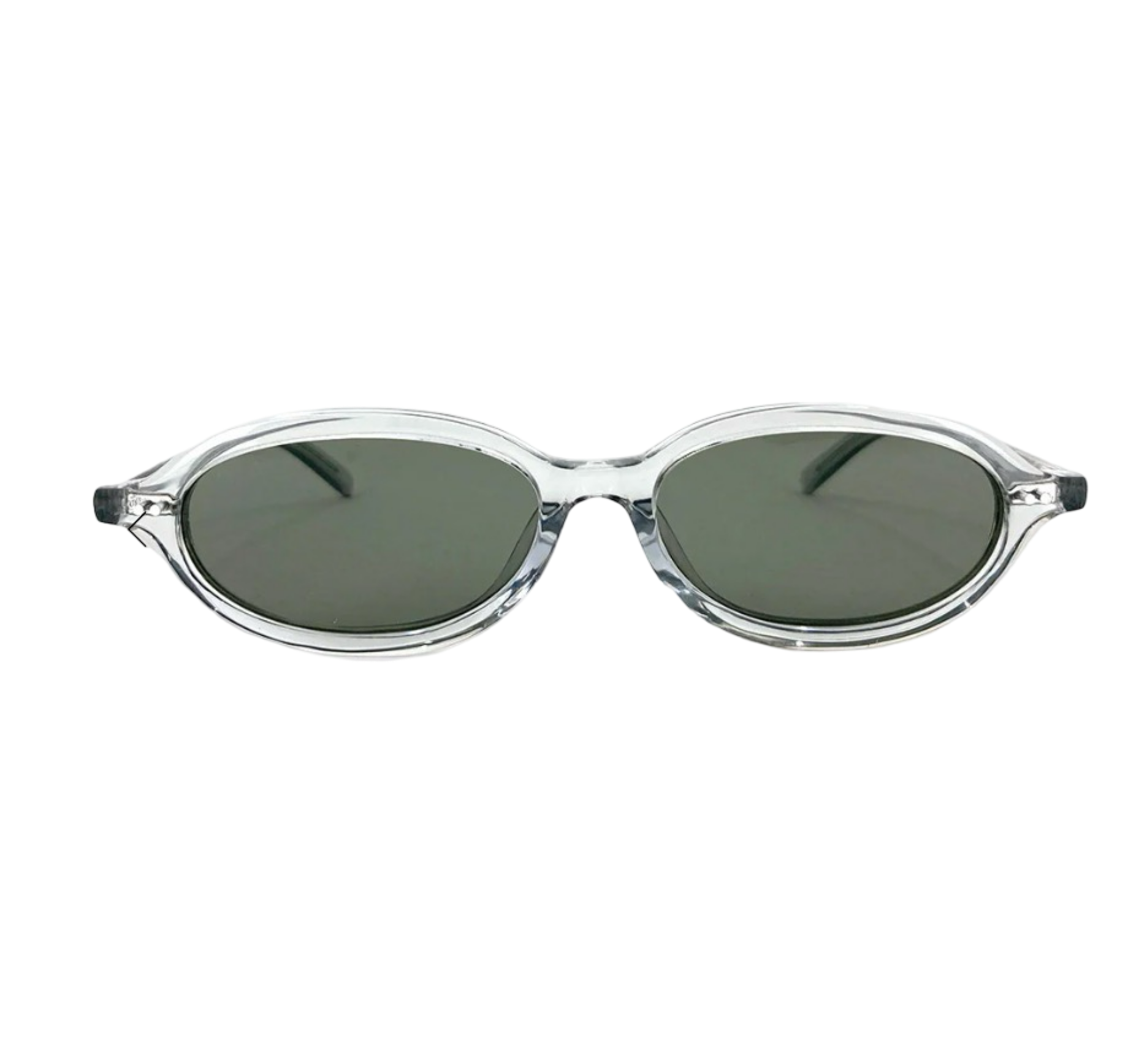 90s Slim Oval Sunglasses - Smoke