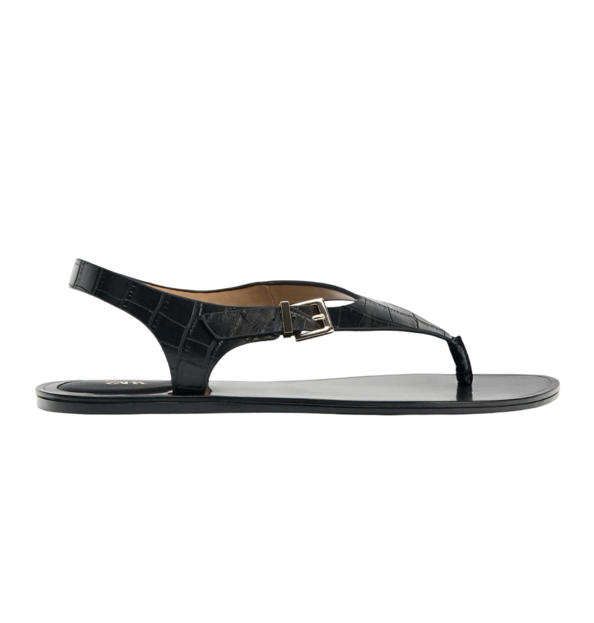 Embossed Flat Sandals