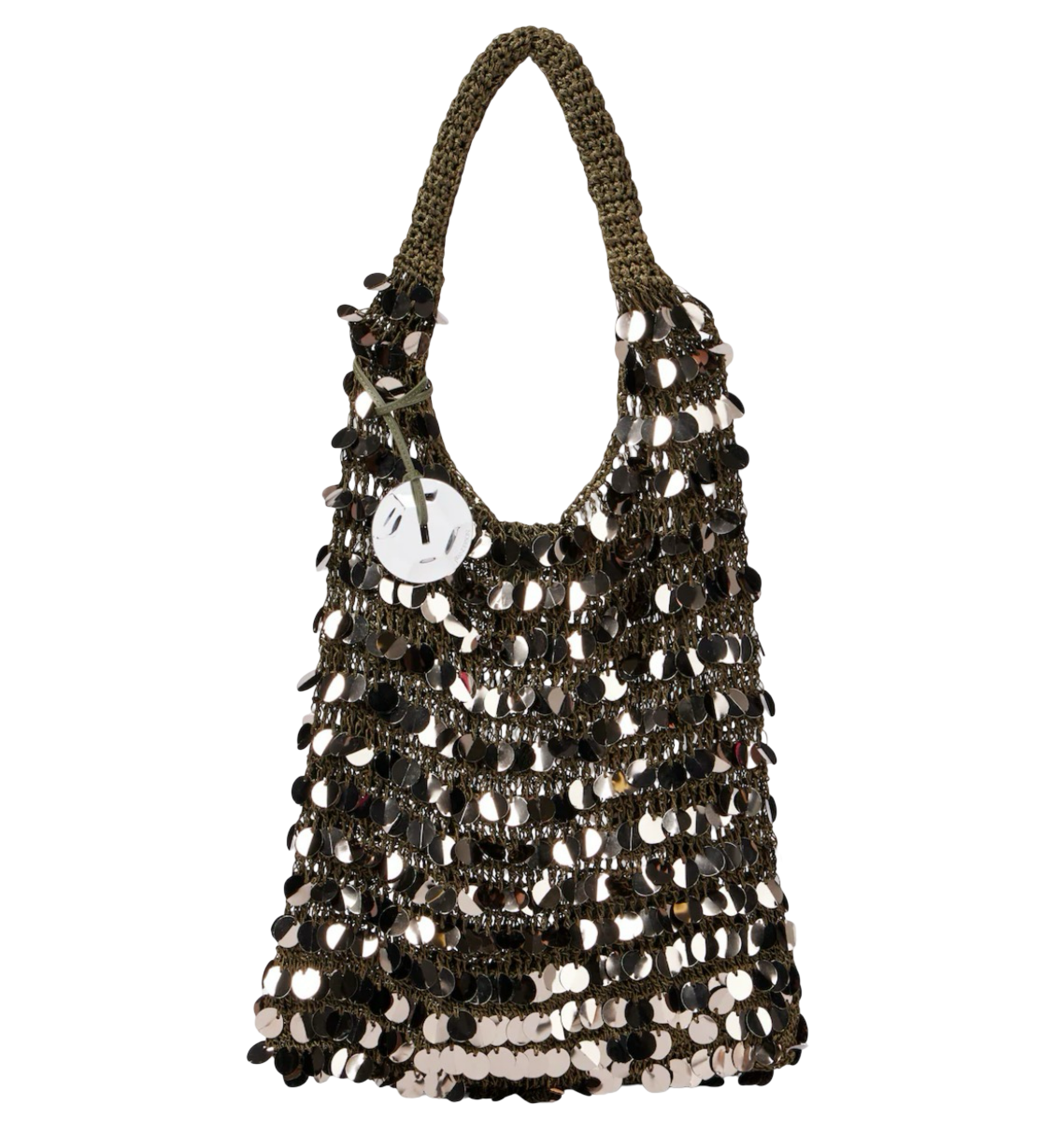 Sequined Mesh Tote Bag
