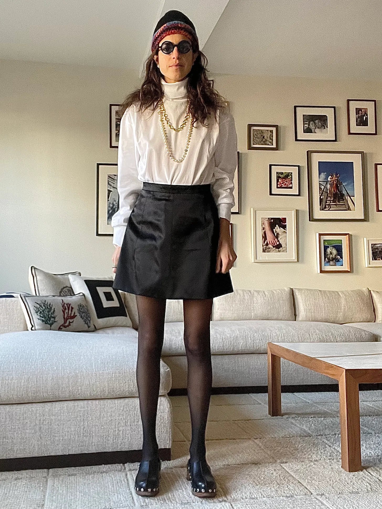 Cotton-Blend Satin Miniskirt