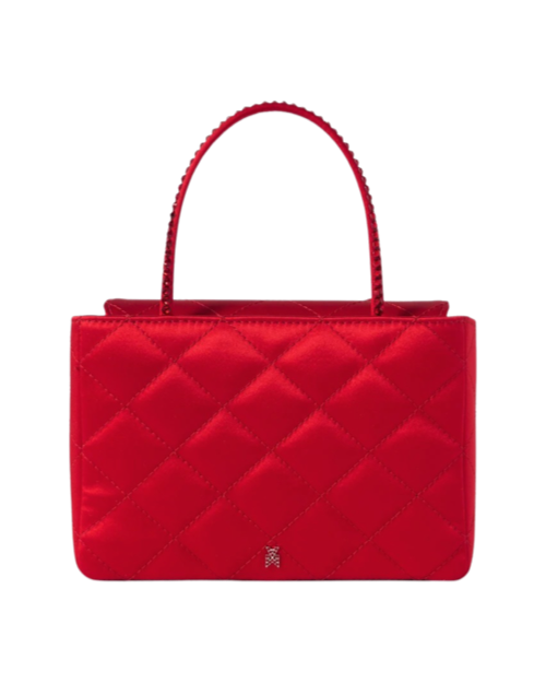 Betty Mini Crystal-embellished Quilted Satin Tote