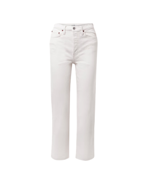 White Straight Leg Jeans