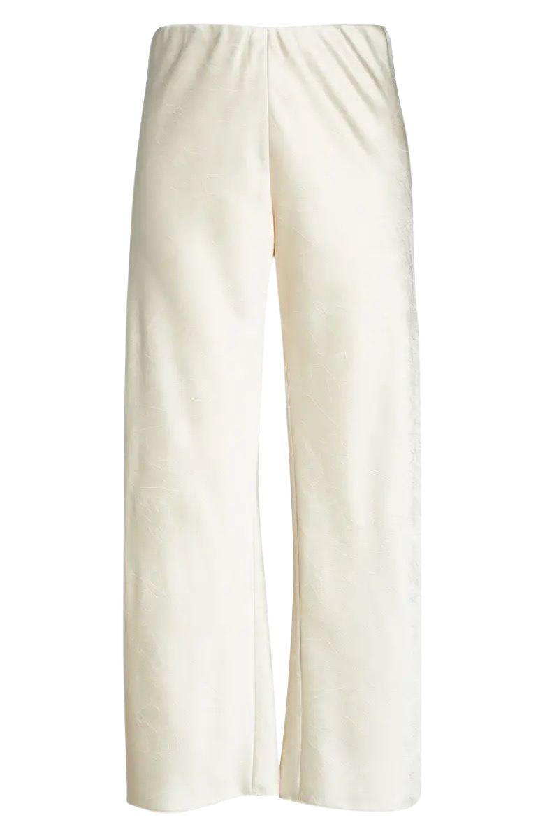 High-Waist Satin Bias Pants