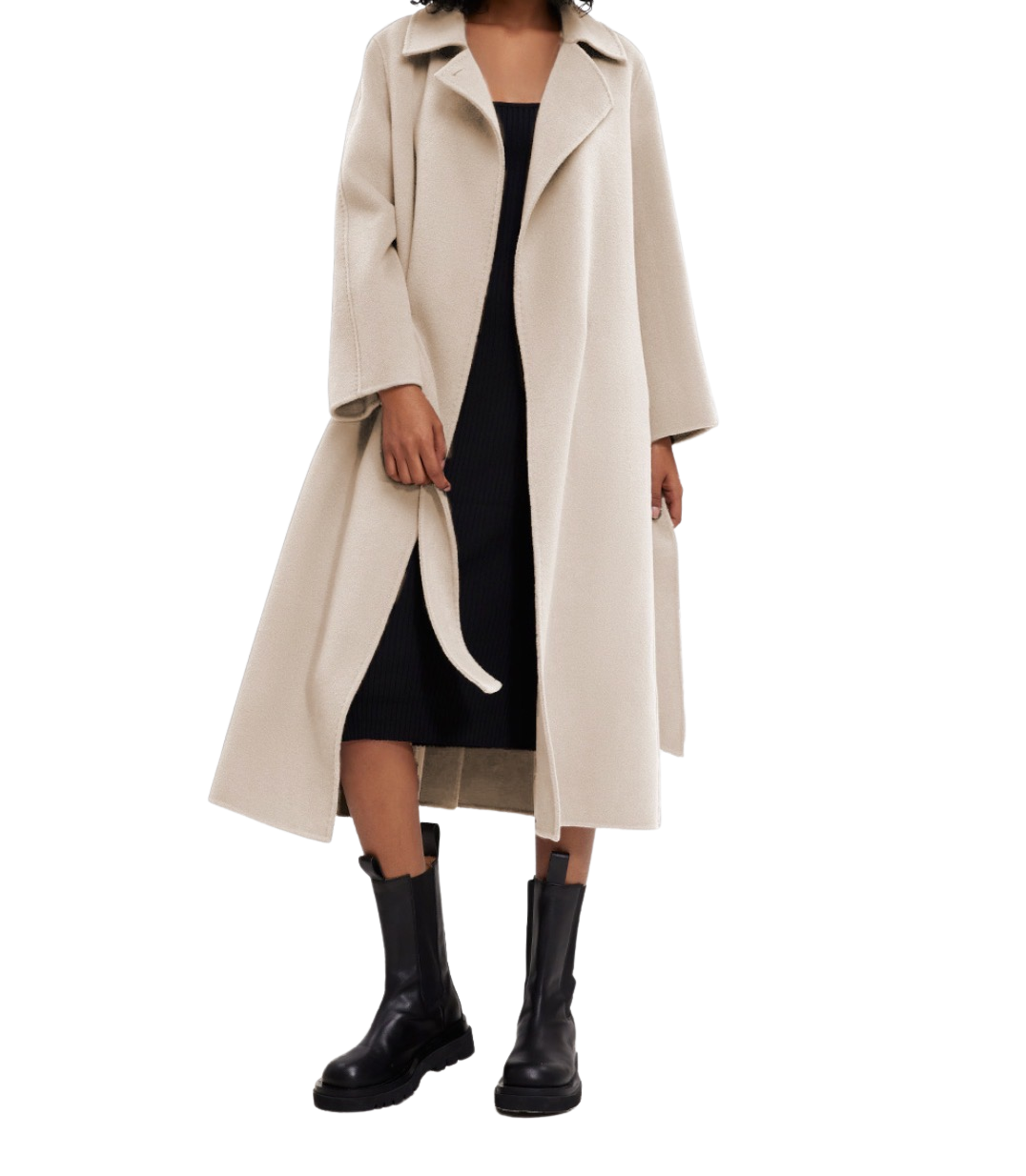 Earth Tone Belted Wool Coat