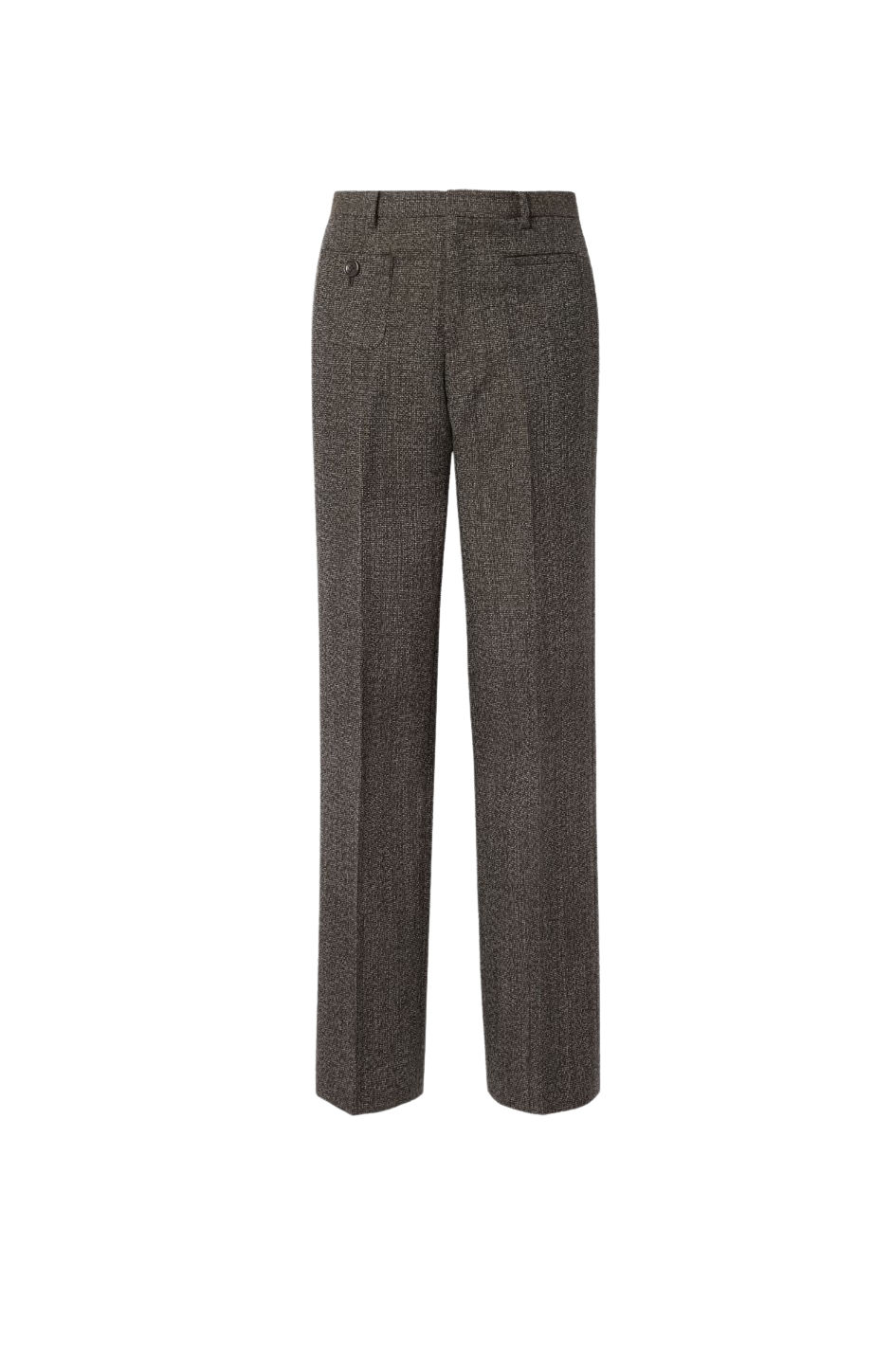 Wool-tweed straight-leg pants