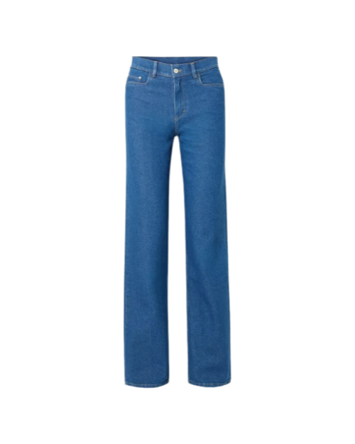 Poppy organic high-rise straight-leg jeans