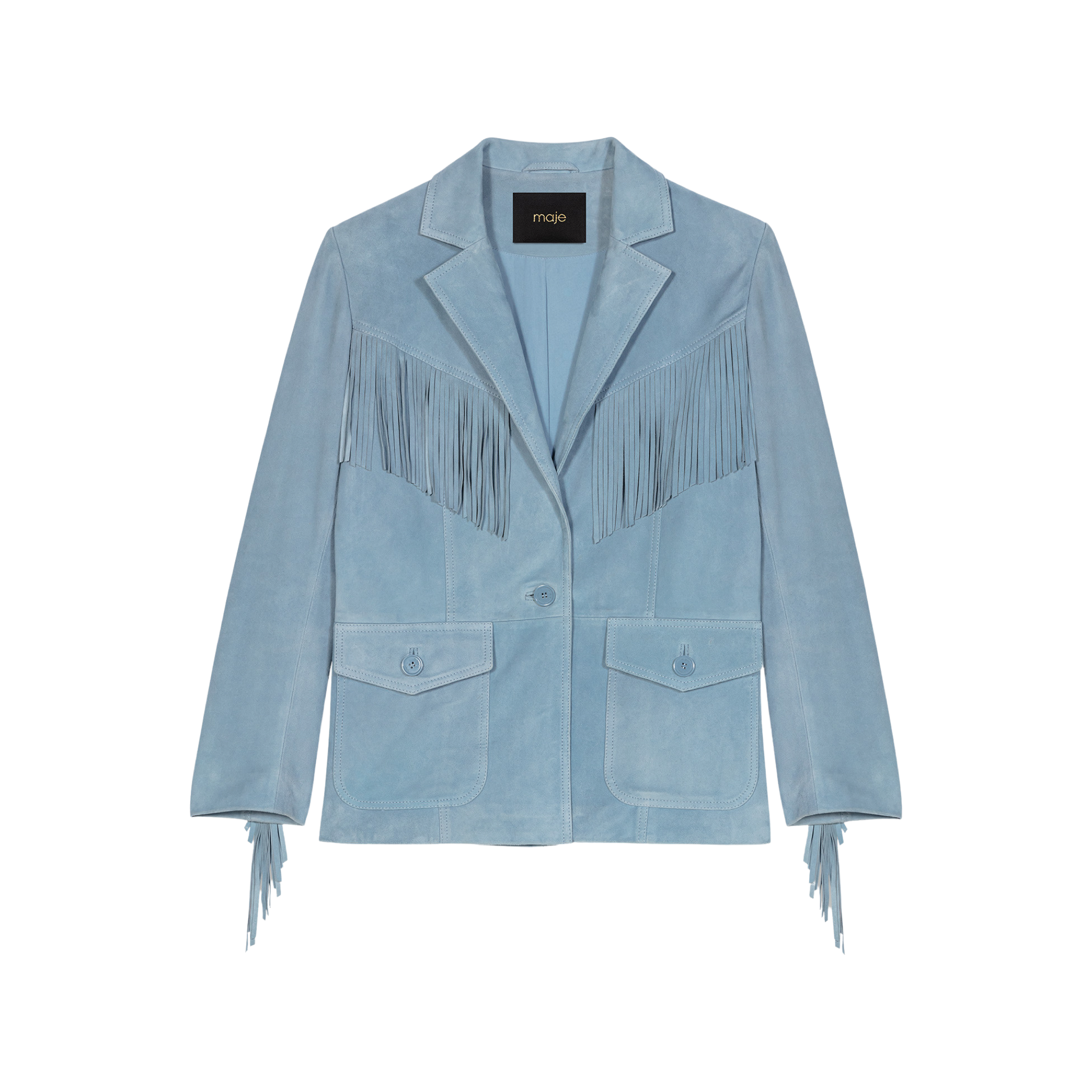 Suede Leather Jacket With Fringing