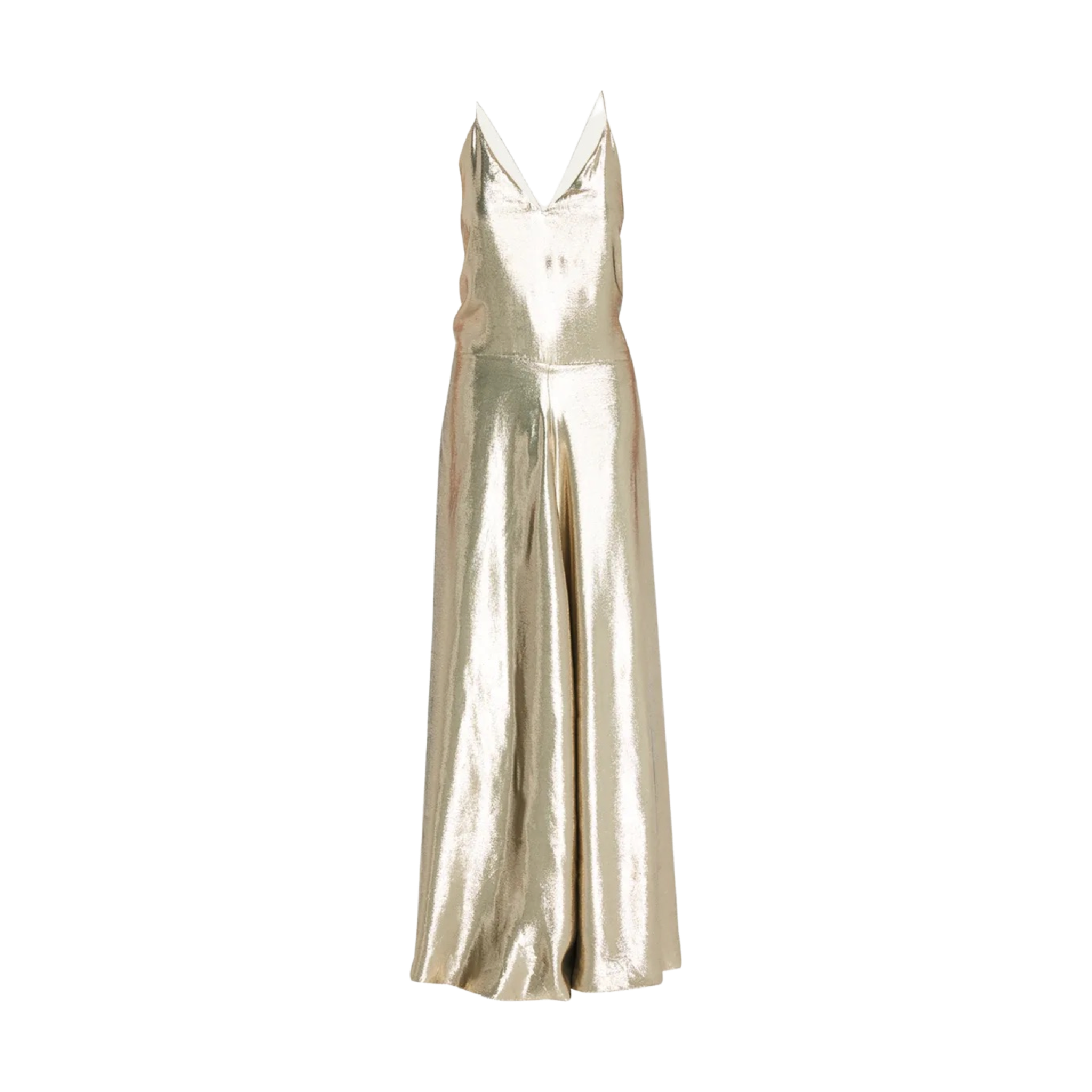 Shiny Metallic Maxi Dress