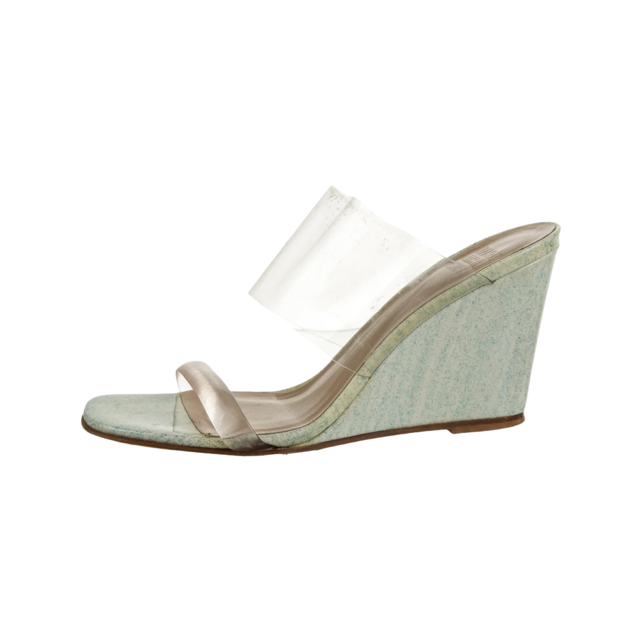 Patent Leather Glitter Accents Sandals