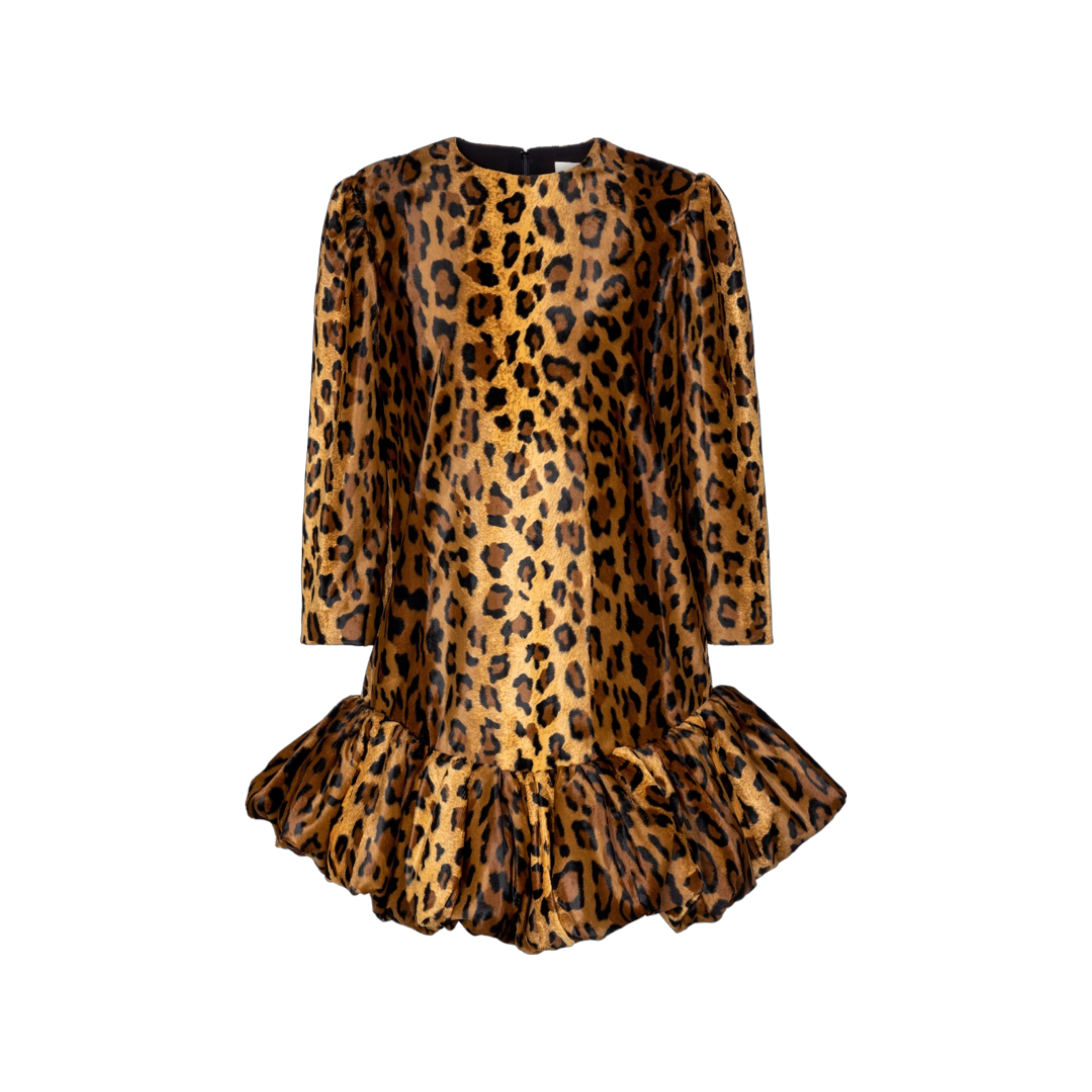 Lorie cheetah-print velvet minidress