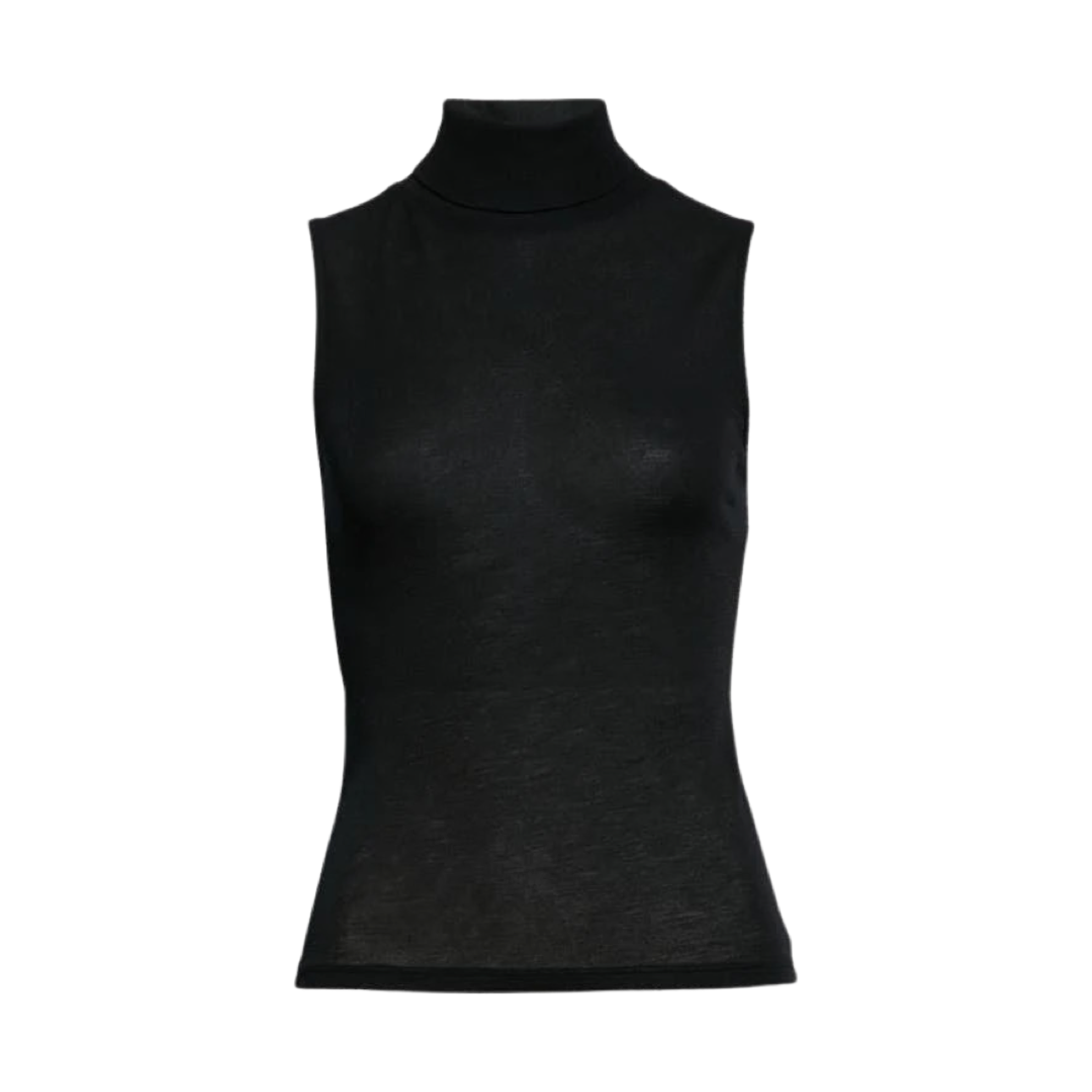 Black Sleeveless Turtleneck