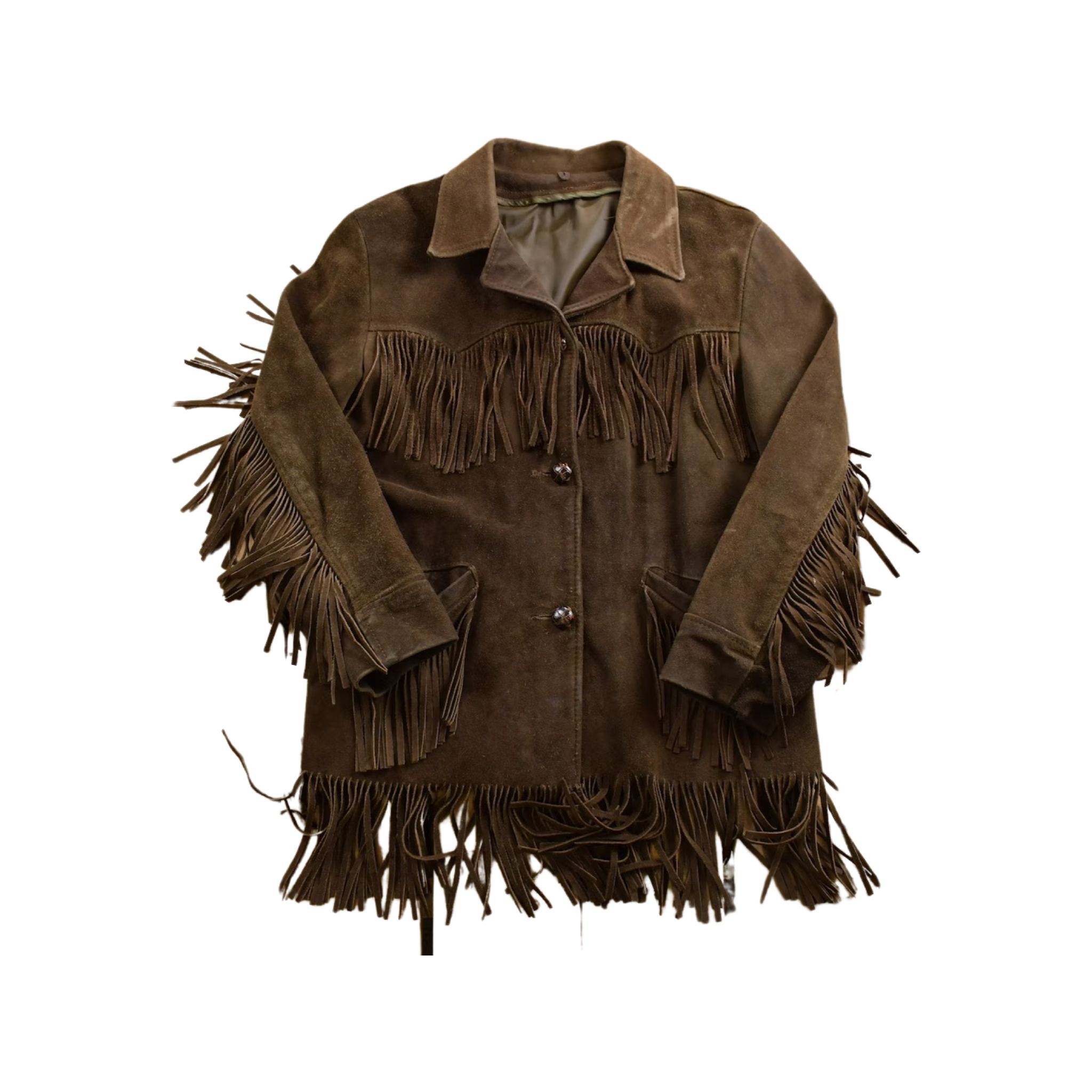Vintage 1960s Western Suede Fringe Jacket