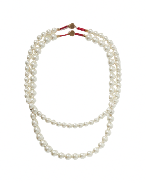 Gold Tone Faux Pearl Necklacce