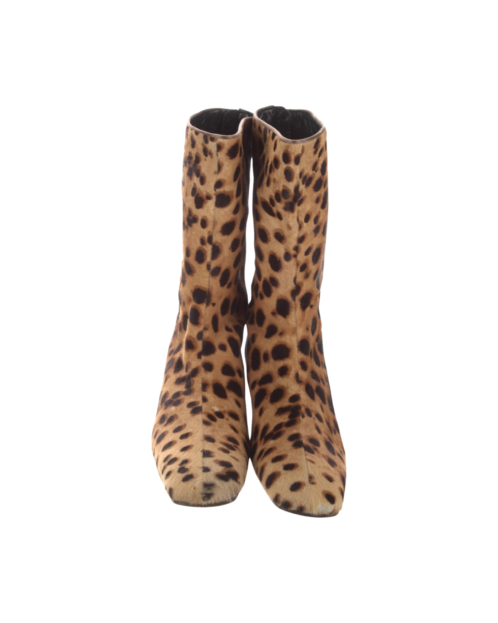 Ponyhair Animal Print Boots