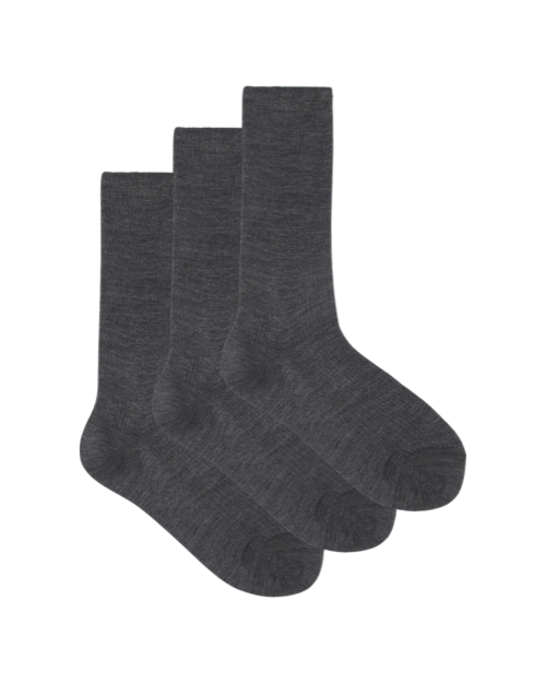 Ribbed Silk Socks